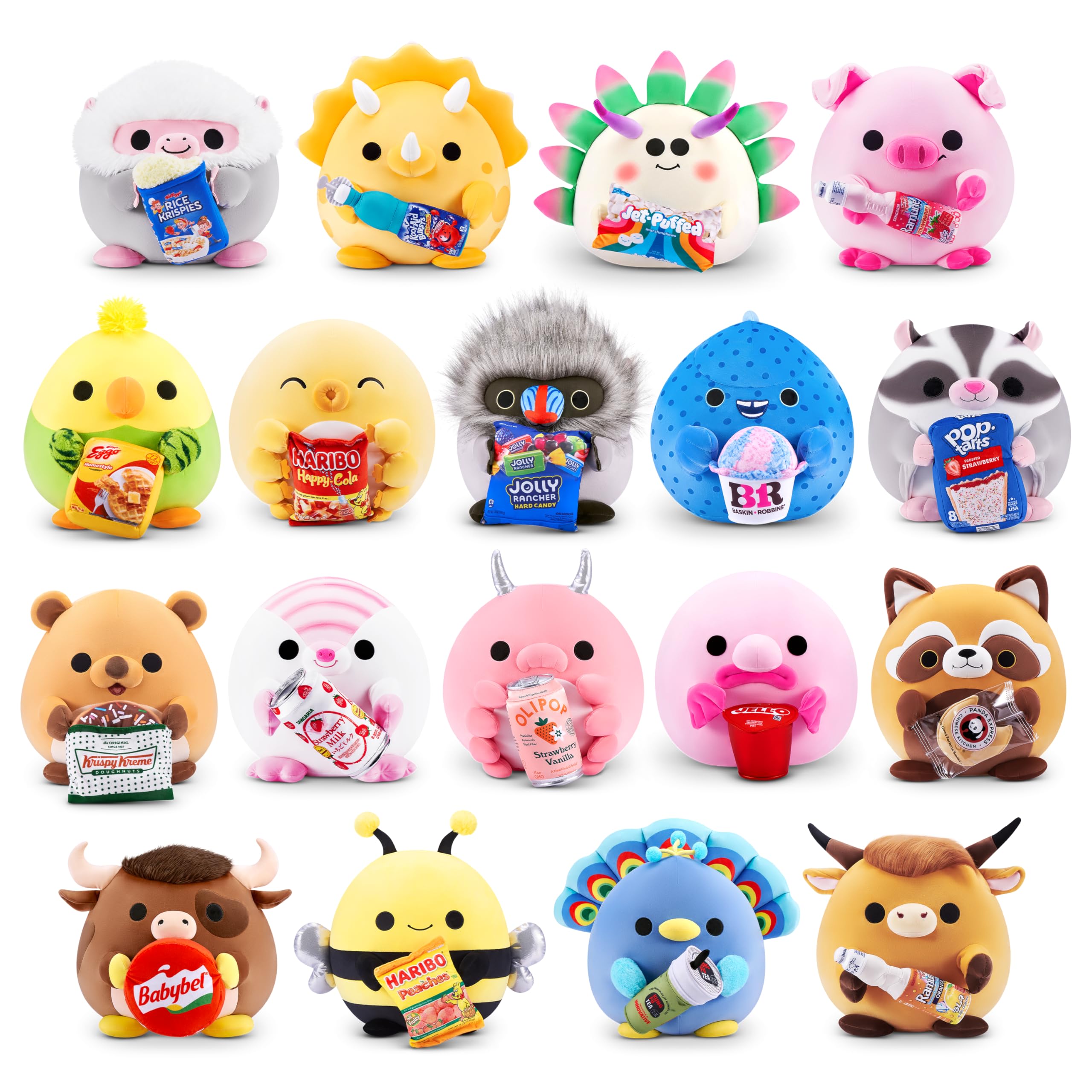 Snackles Series 3 14-inch Plush - Izzy by ZURU, Collectible Soft Stuffed Animal with Snack Accessory