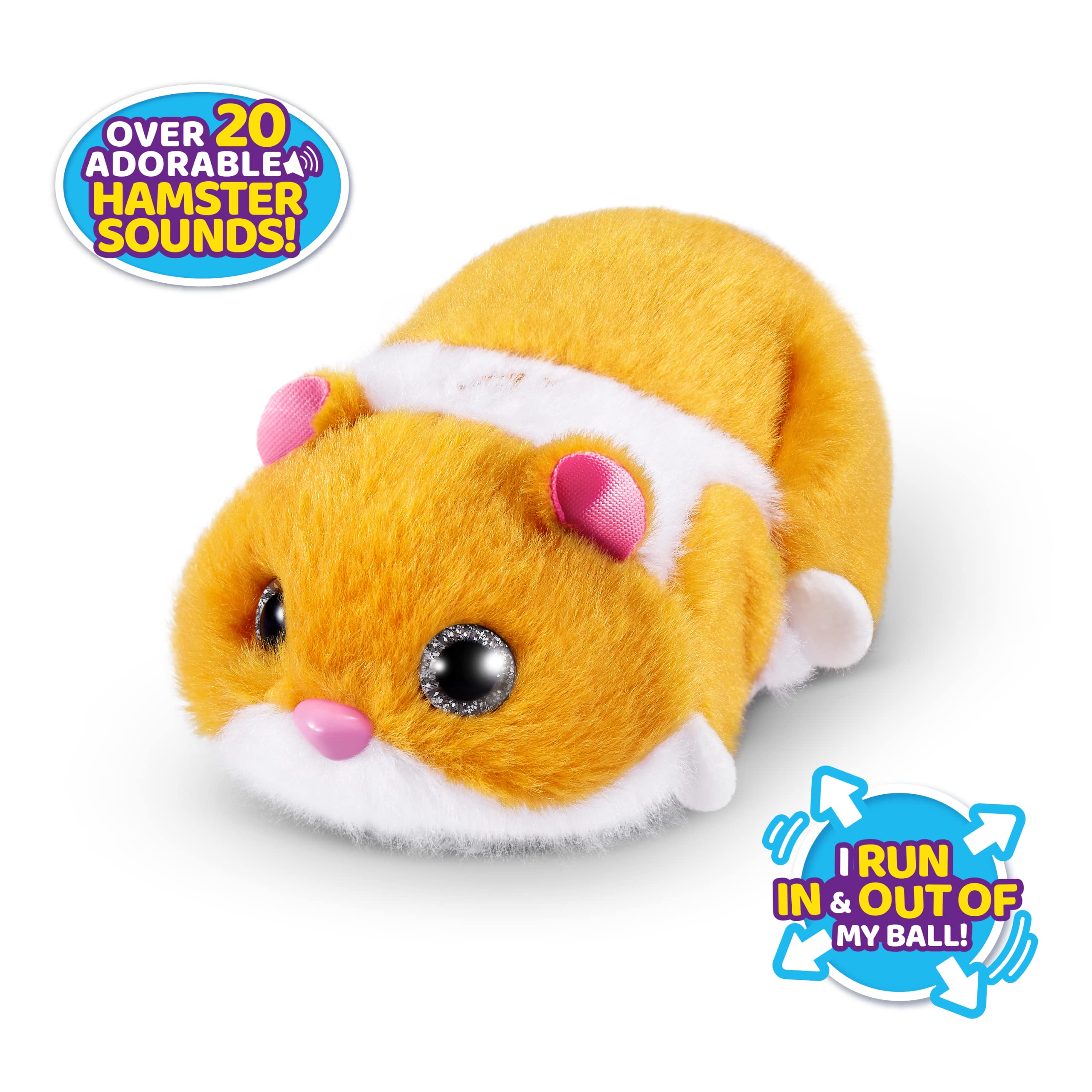 ZURU Hamster Mania Orange - Interactive Electronic Hamster Toy with 20+ Sounds, Ages 3+ 3