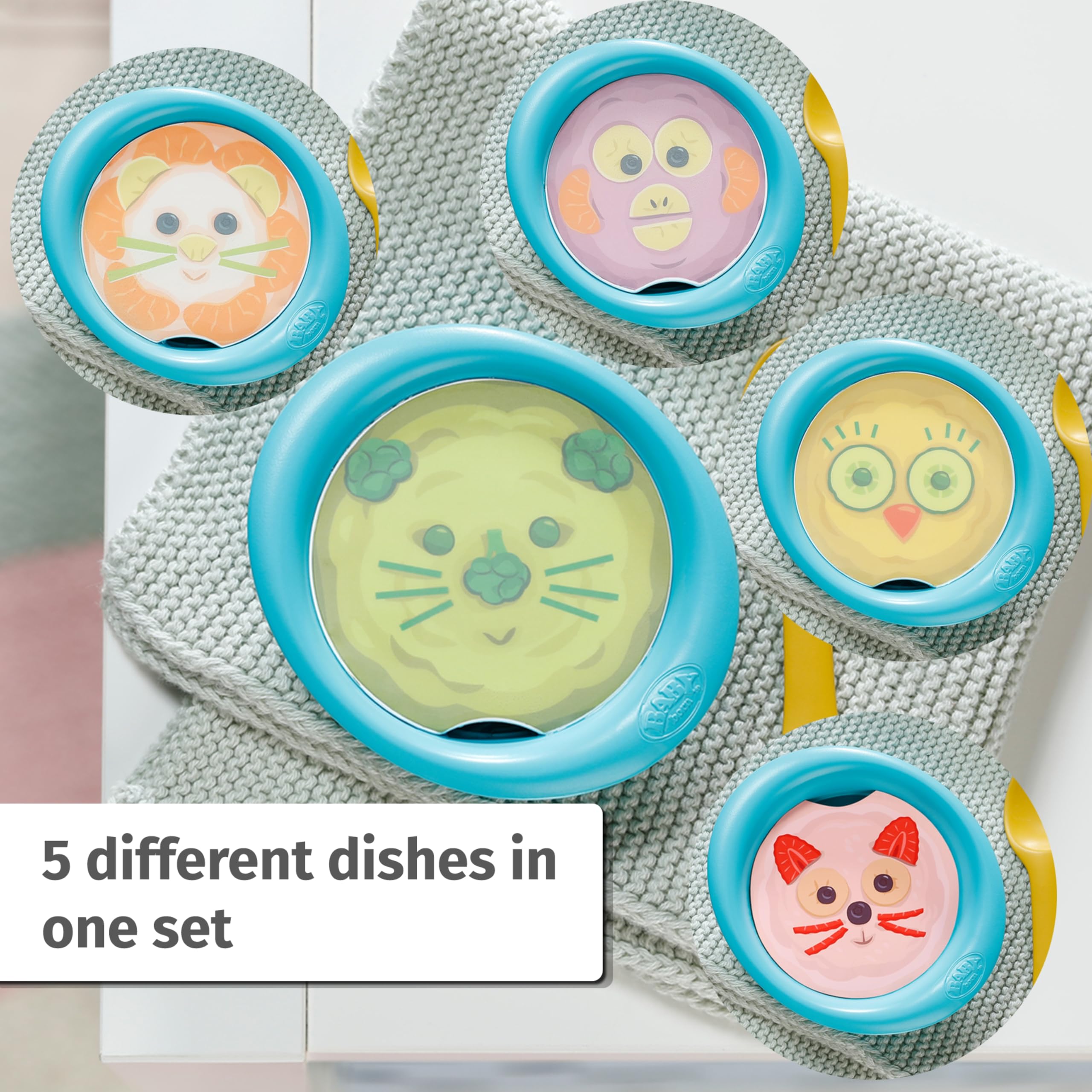 BABY born Feeding Set - 5 Water-Reveal Meals for Dolls 36-43cm 16