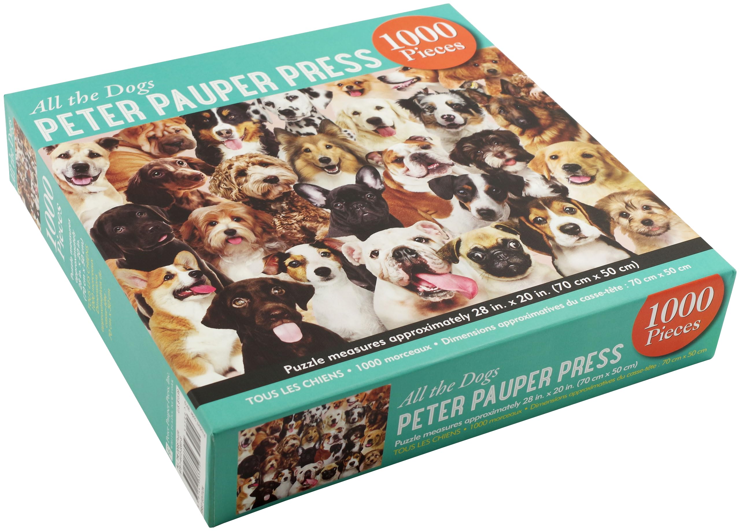 All the Dogs 1000 Piece Jigsaw Puzzle - Premium European Blue Board 6