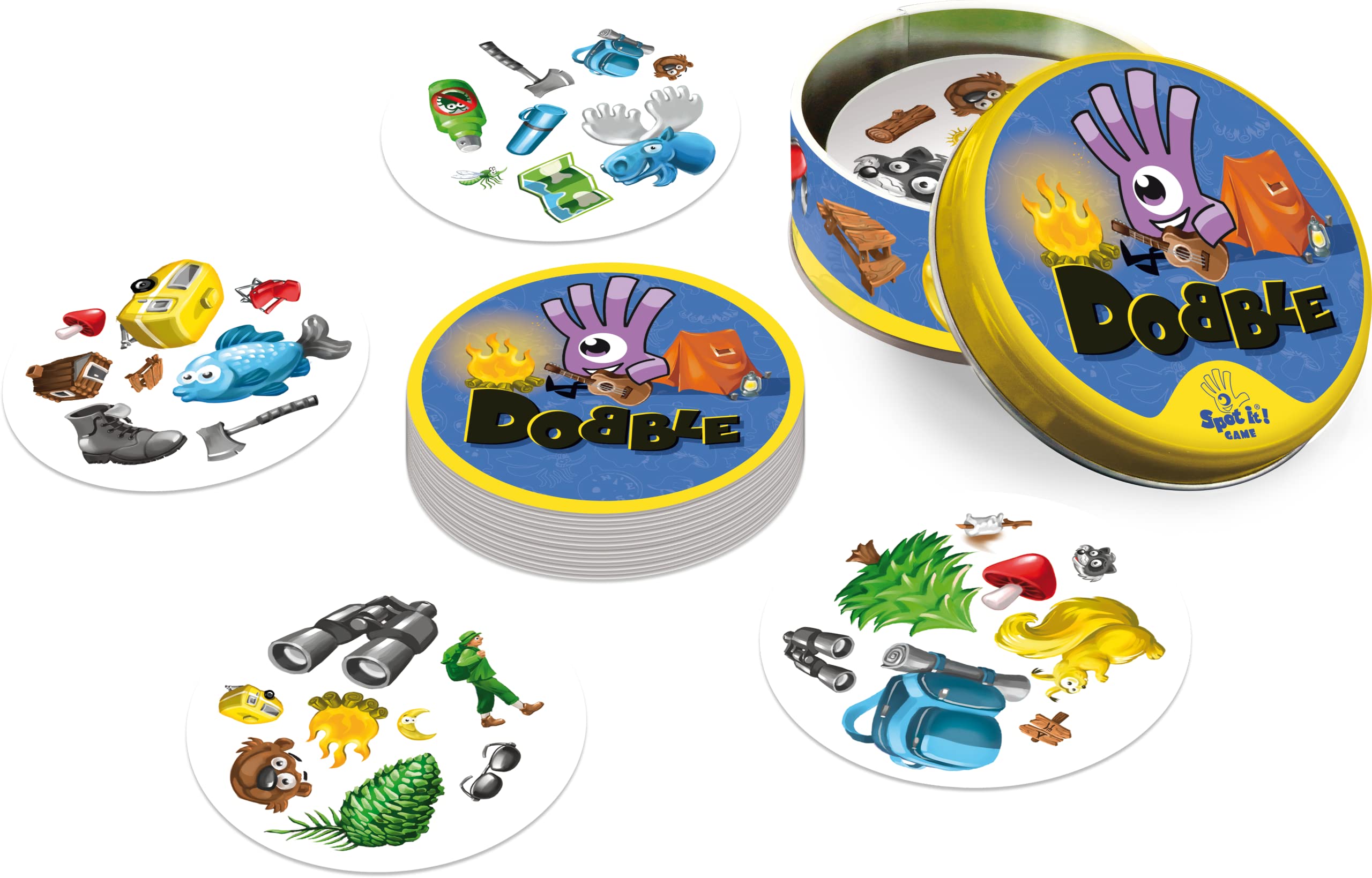 Asmodee Dobble Camping-Kartenspiel für Kinder ab 6 Jahren | 2–8 Spieler | 15 Minuten Spielzeit 10