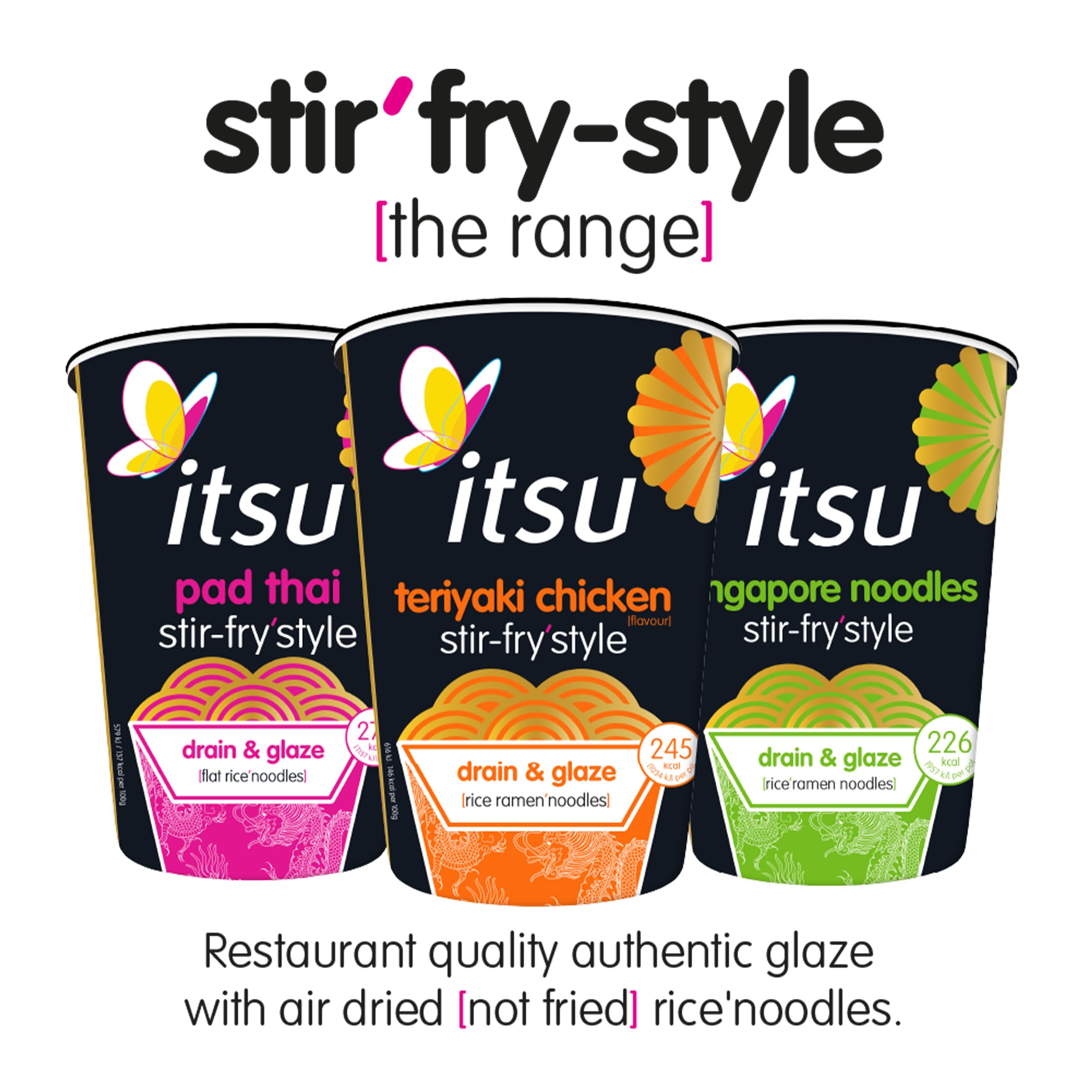 Itsu Pad Thai Stir Fry Style Noodles 83g | Instant Noodles Multipack Pots | Quick-to-Make Snack | Pack of 6 4