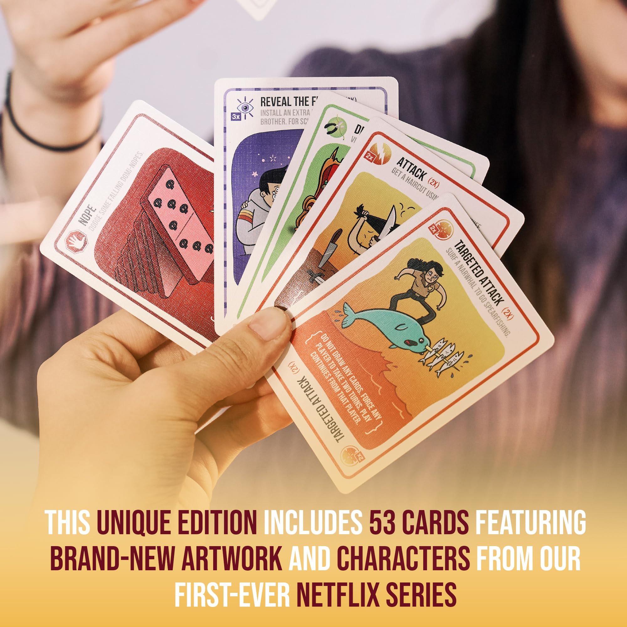 Exploding Kittens Gut gegen Böse Kartenspiel – 2–5 Spieler – Ab 7 Jahren – Inspiriert von der Netflix-Show 3