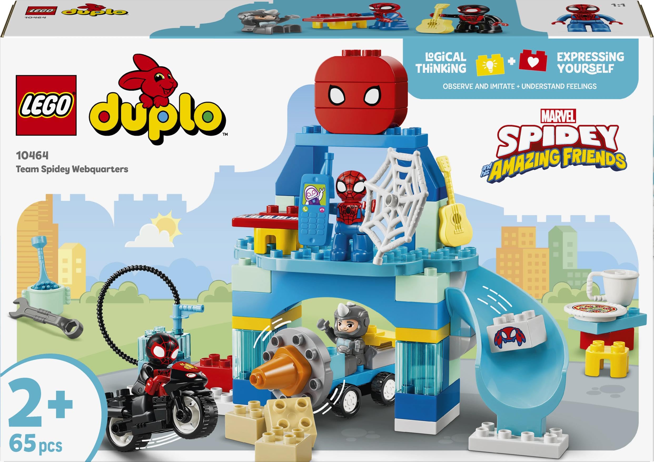 LEGO DUPLO Marvel Team Spidey Webquarters Building Set 10464 for Ages 2+ 6