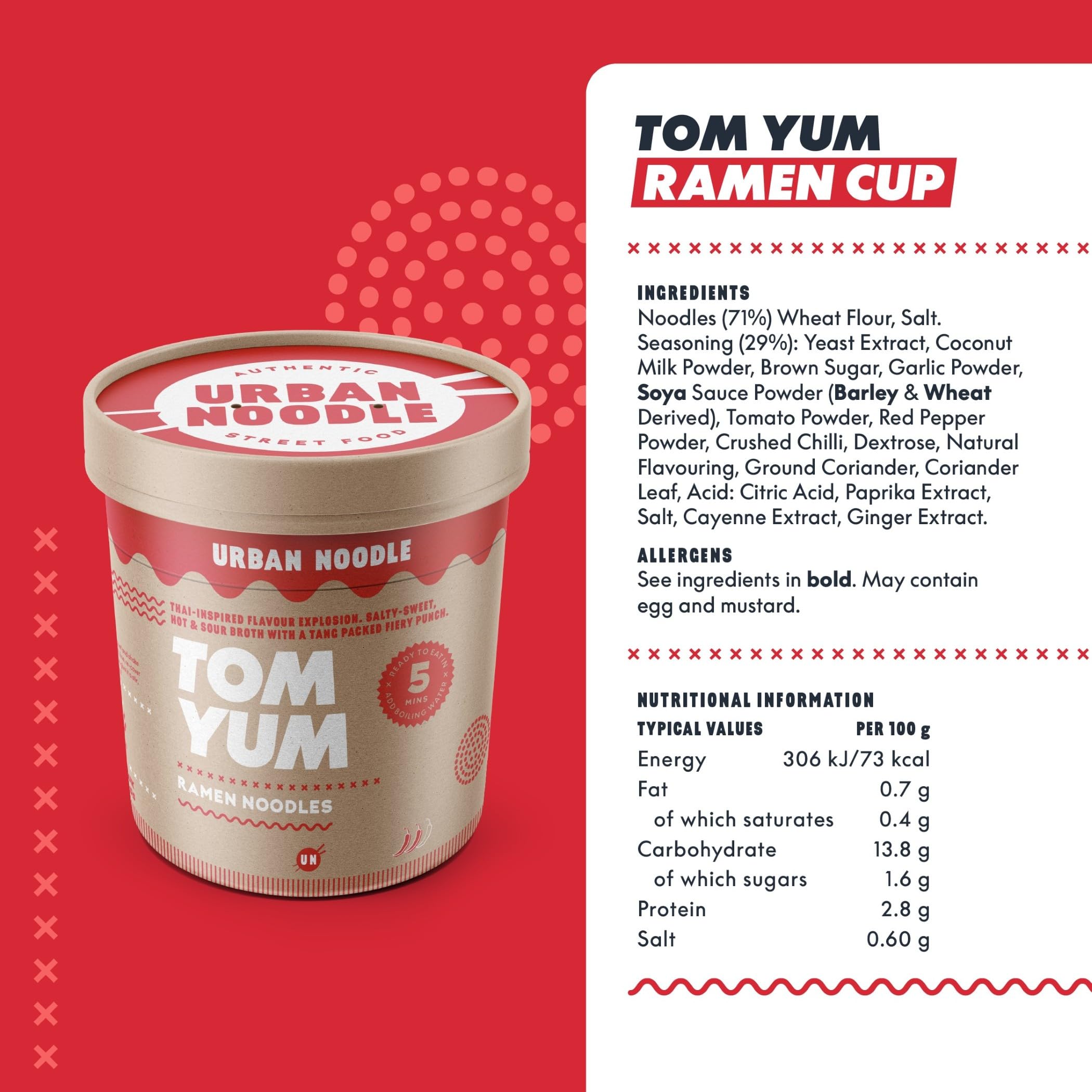 Urban Noodle - Tom Yum, Spicy Pho & Yaki Umami Ramen Noodles Variety Pack, Vegan Friendly 7
