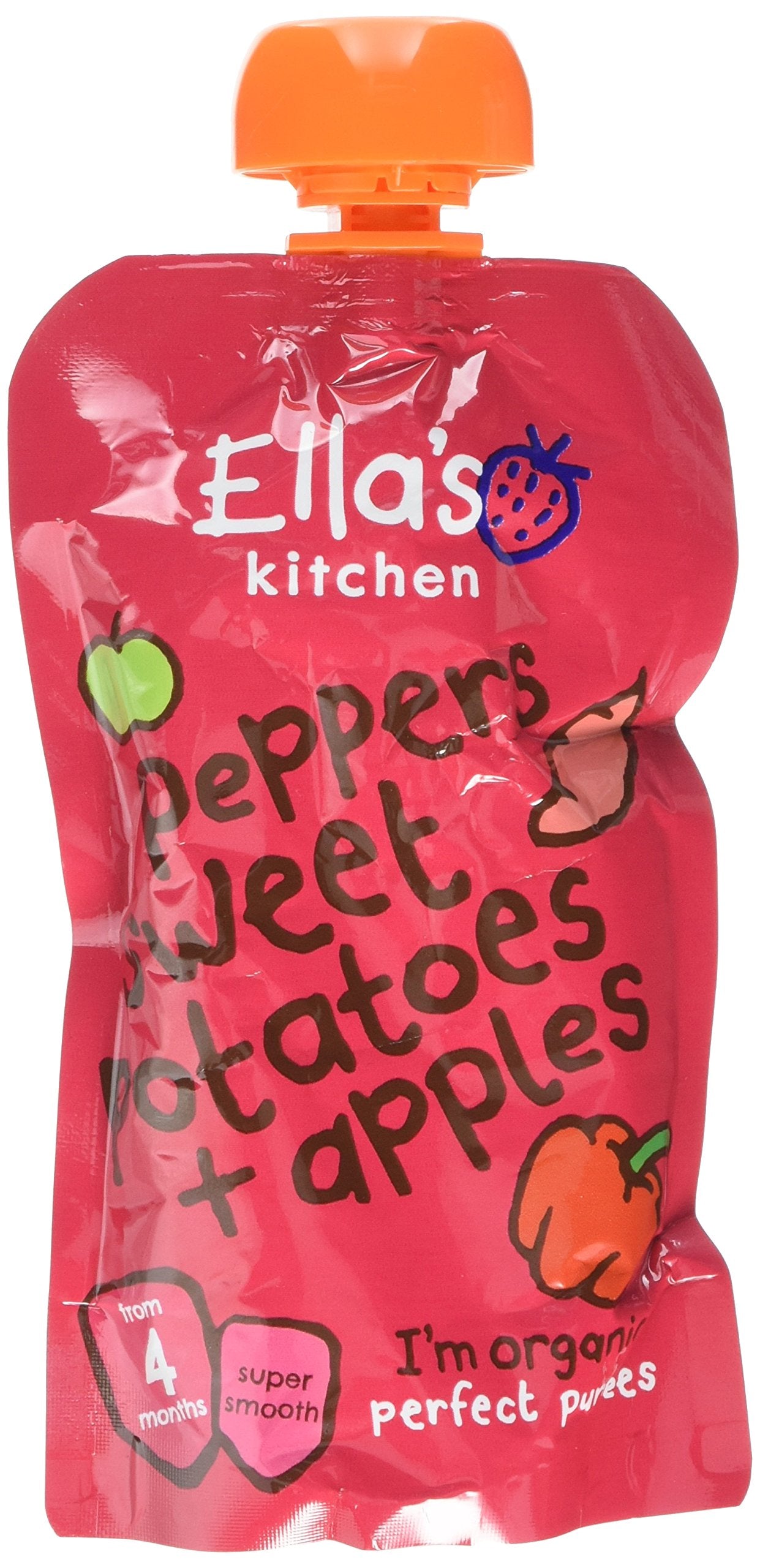 Ella's Kitchen Apples Sweet Potatoes + Peppers Organic Baby Food Pouch | 120g 1