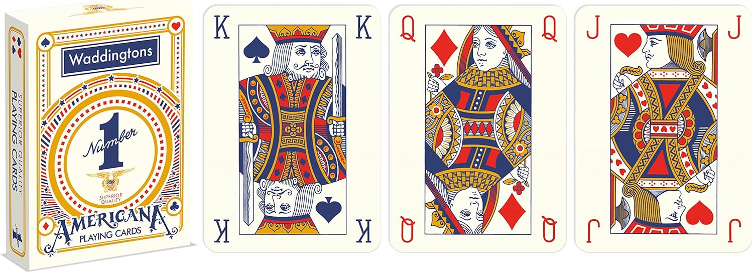 Waddingtons Number 1 Americana Playing Card Game – Classic Deck of Cards with Vintage Artwork 3