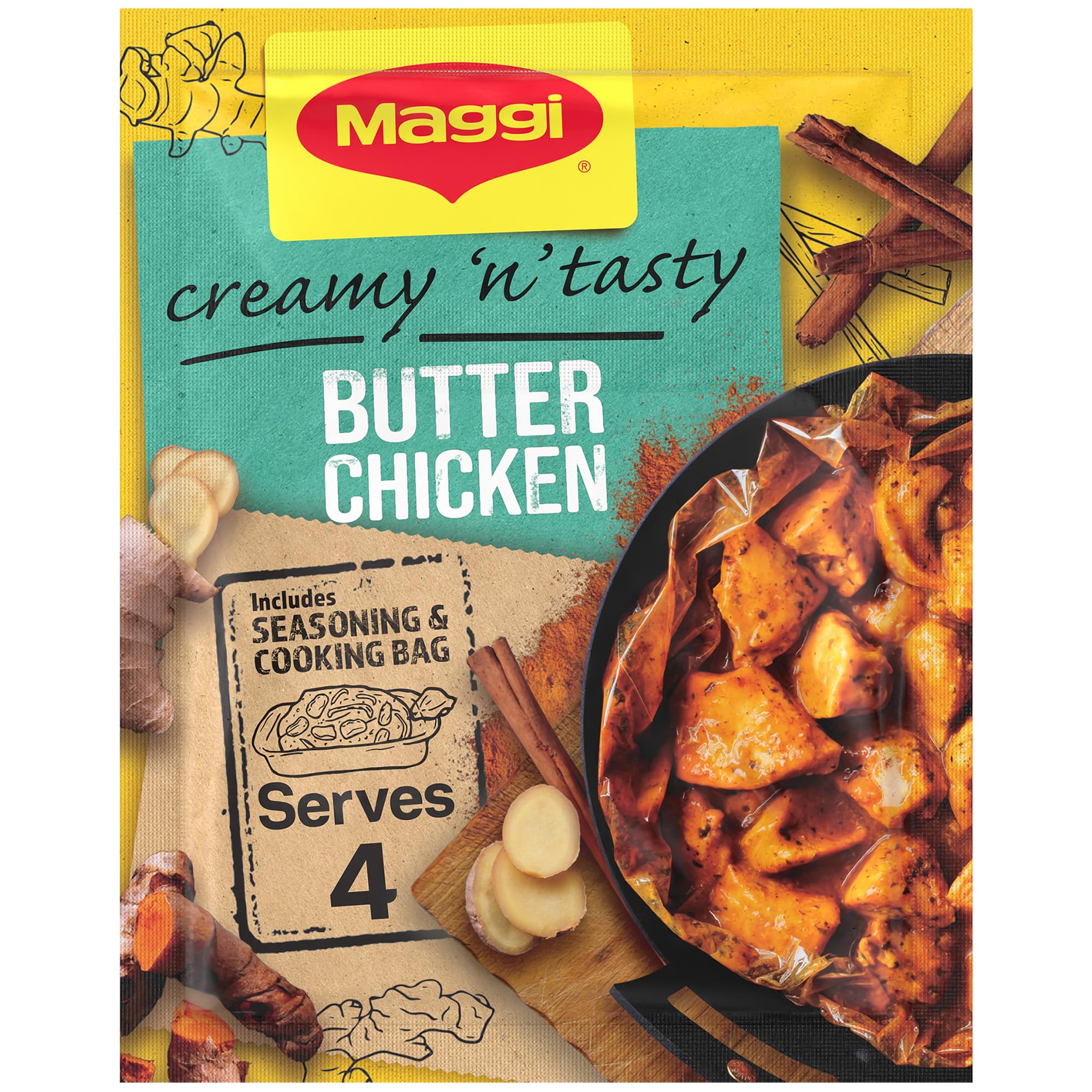 MAGGI So Juicy Butter Chicken Recipe Mix with Cooking Bag (41g)