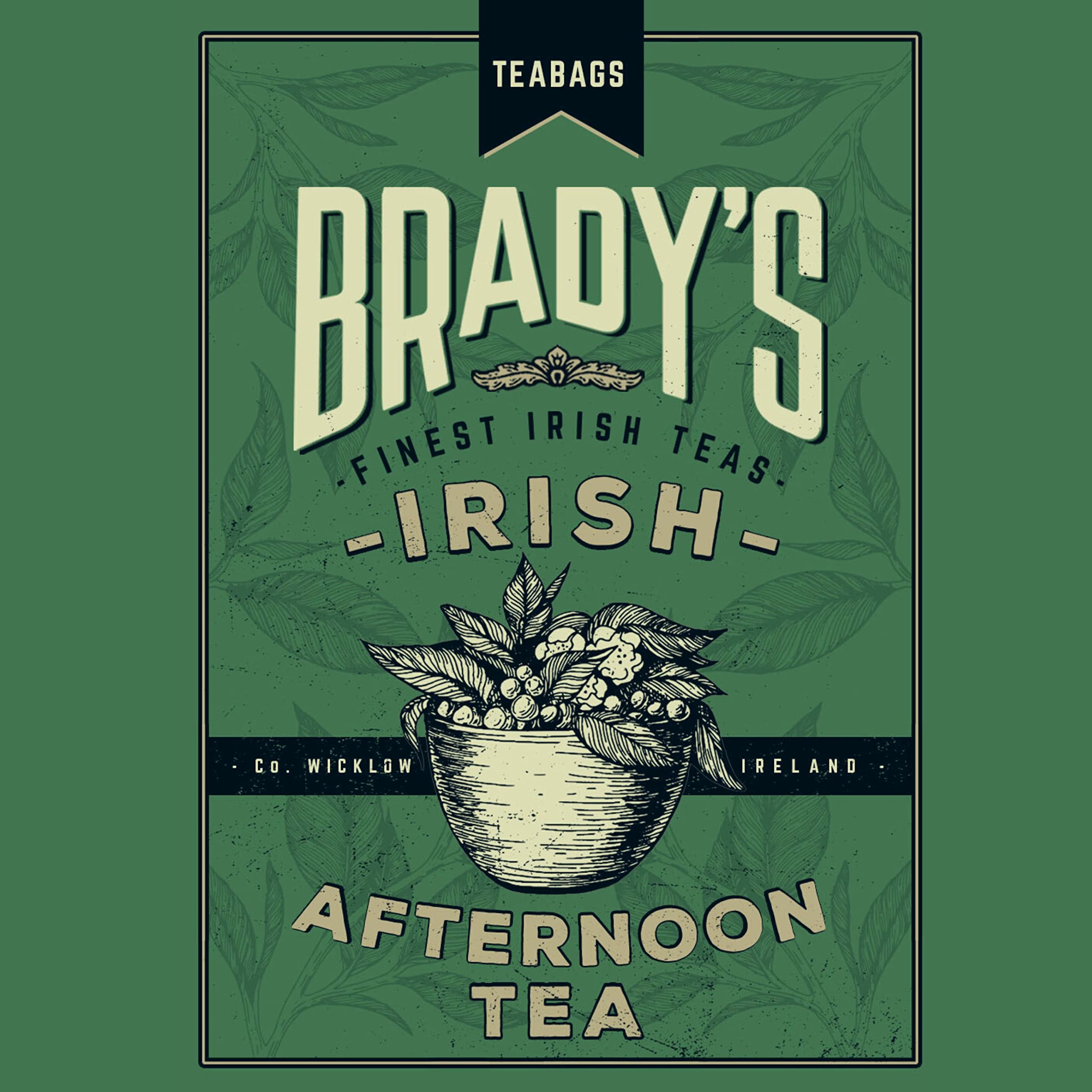 Brady's Irish Afternoon Tea - 40 Tea Bags - Traditional Black Tea Blend in Tin 15