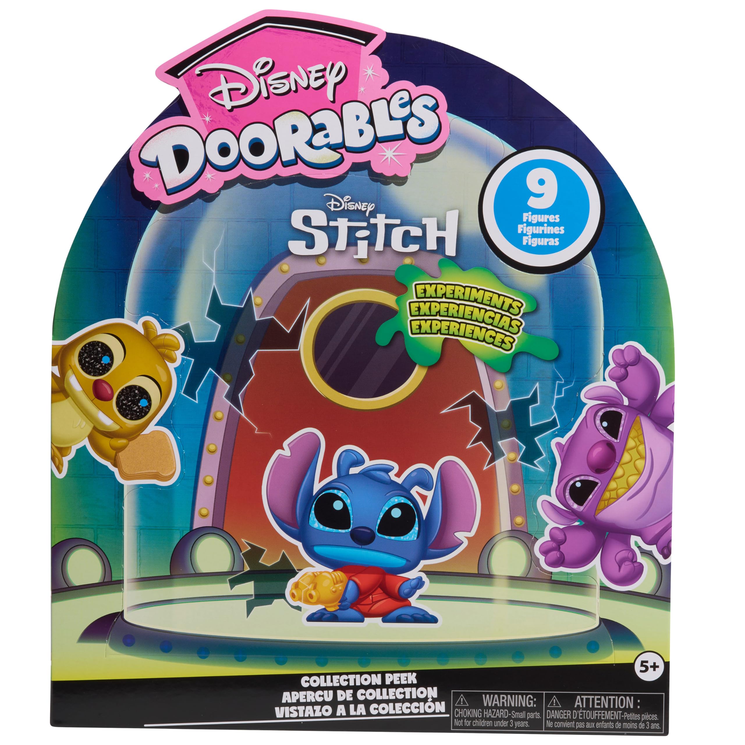 Just Play Disney Doorables Stitch Experiments Collection Peek - 9-Piece Alien Figurine Set 8