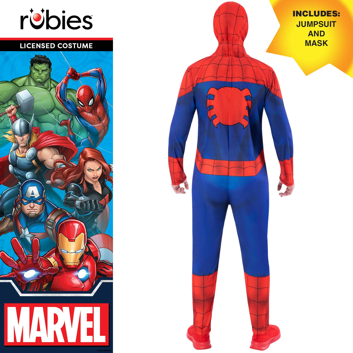 Rubies Spider-Man Classic Adult Costume - Jumpsuit & Mask, Size Small