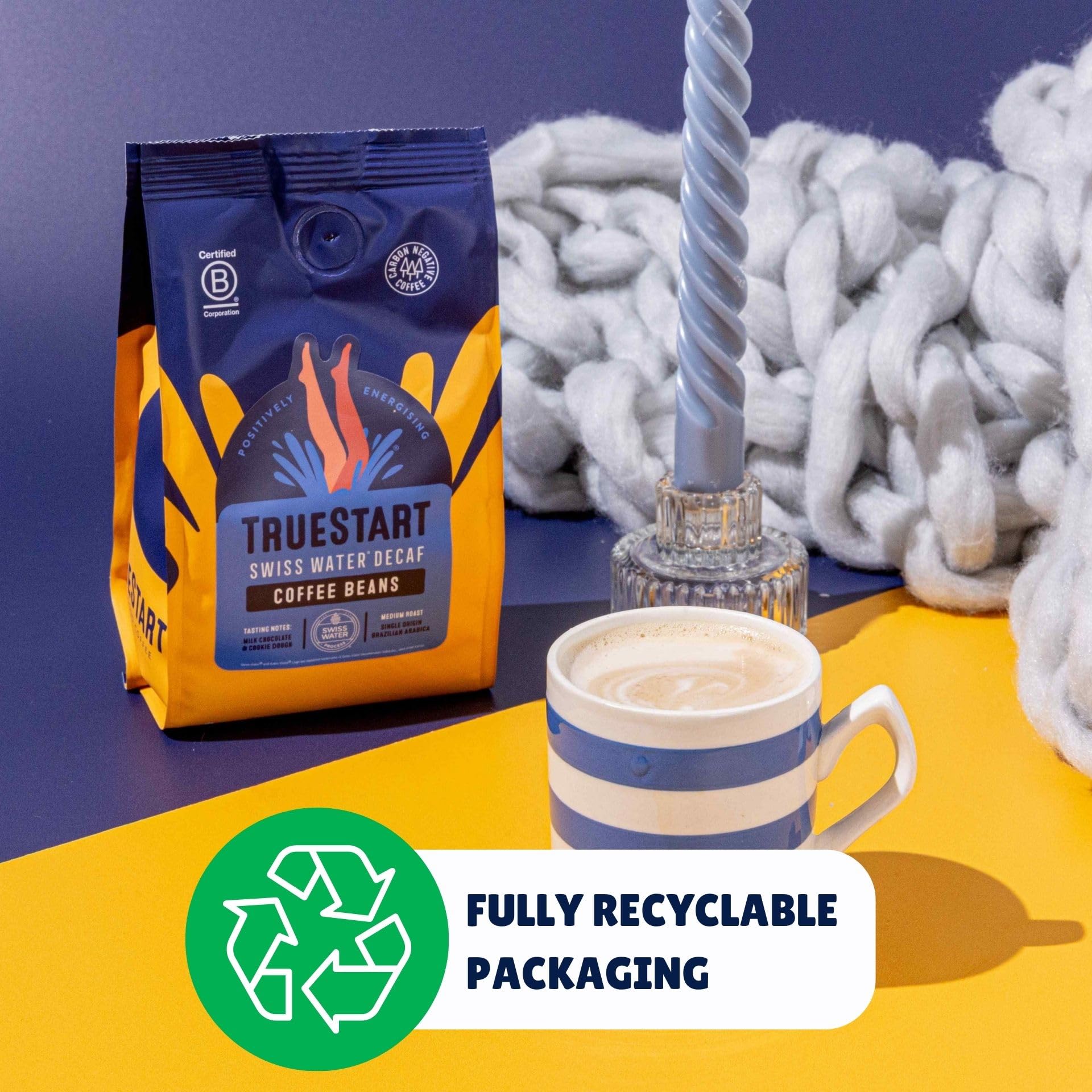 TrueStart Swiss Water Decaf Ground Coffee 200g - Single Origin Arabica 3