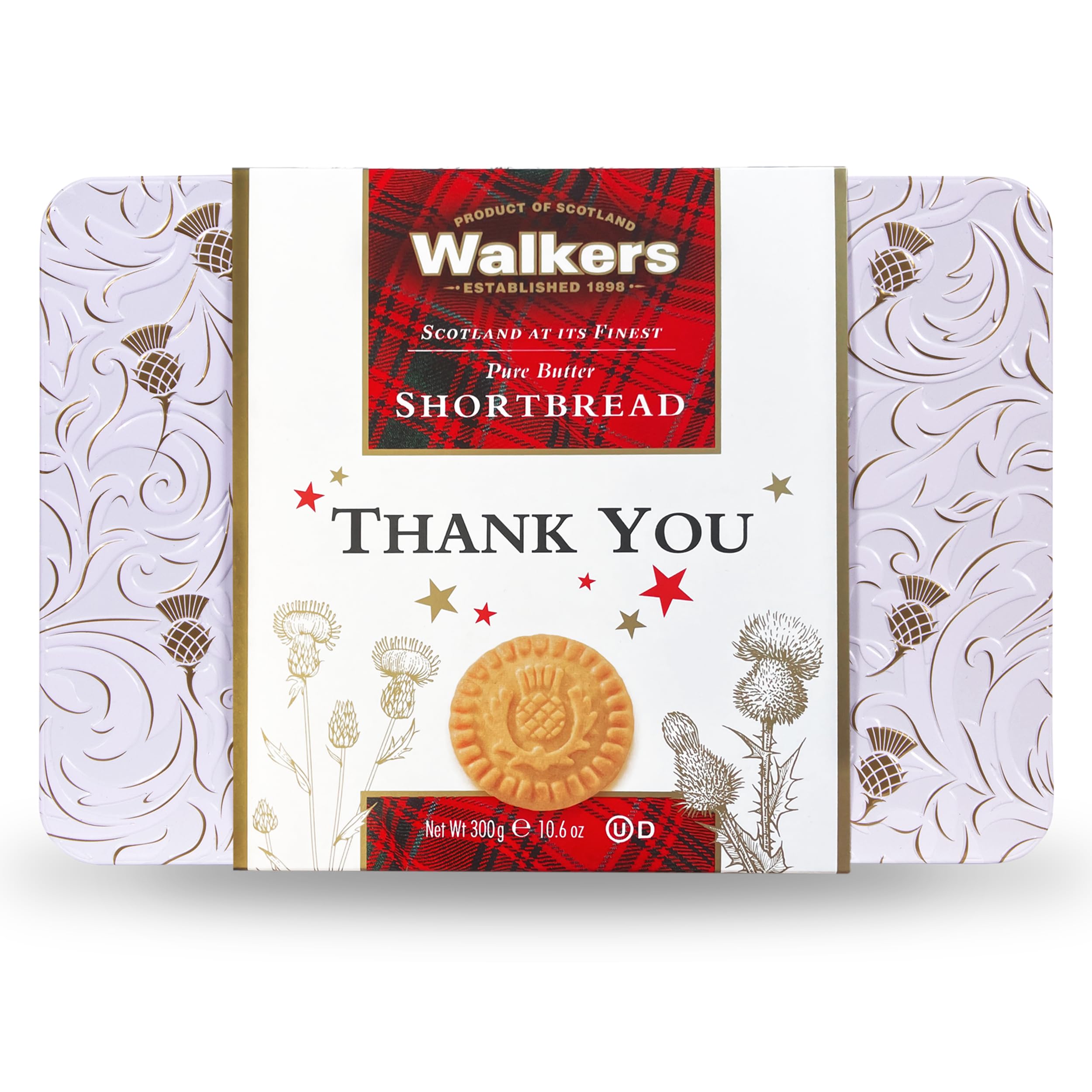 Walker's Shortbread - Thank You Gift Tin with All-Butter Thistle Rounds