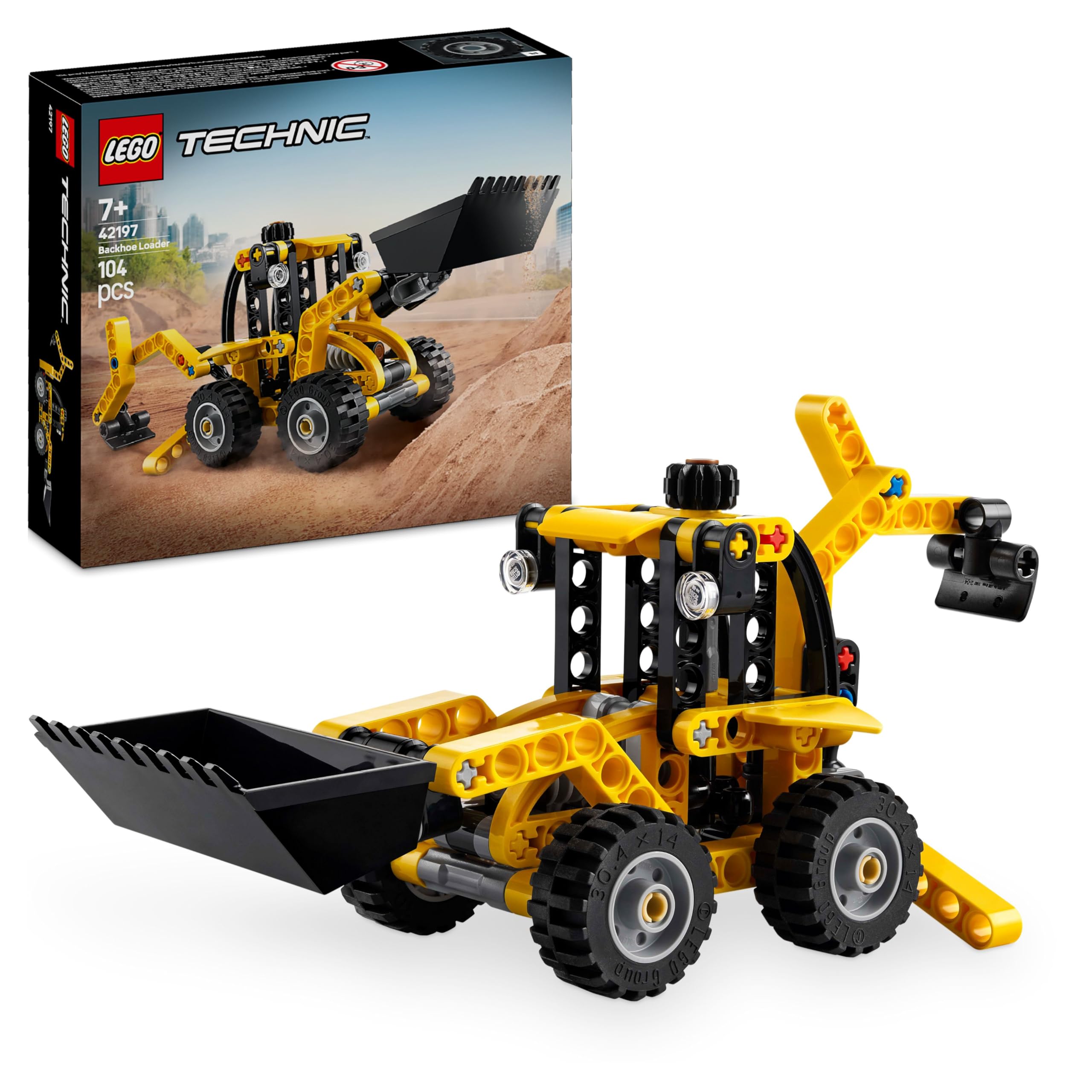 LEGO Technic Backhoe Loader Construction Vehicle Toy - 104-Piece Set for 7+ Year Olds 5