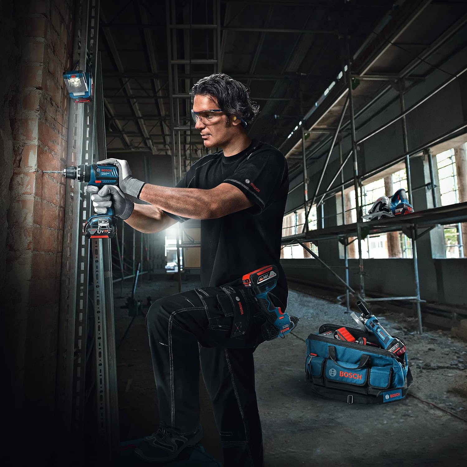 Bosch 1600A003BK LBAGPlus Werkzeugtasche, groß, robust, Marineblau 9