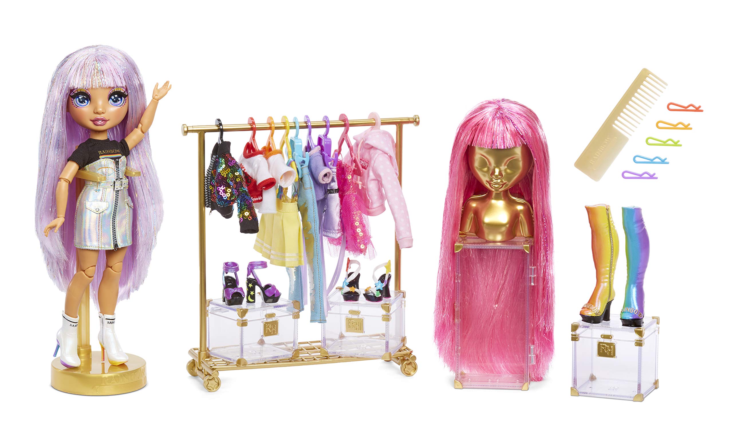 Rainbow High Fashion Studio - Exclusive Avery Styles Doll with 2 Wigs & 300+ Mix-and-Match Outfits, Age 4+ 4