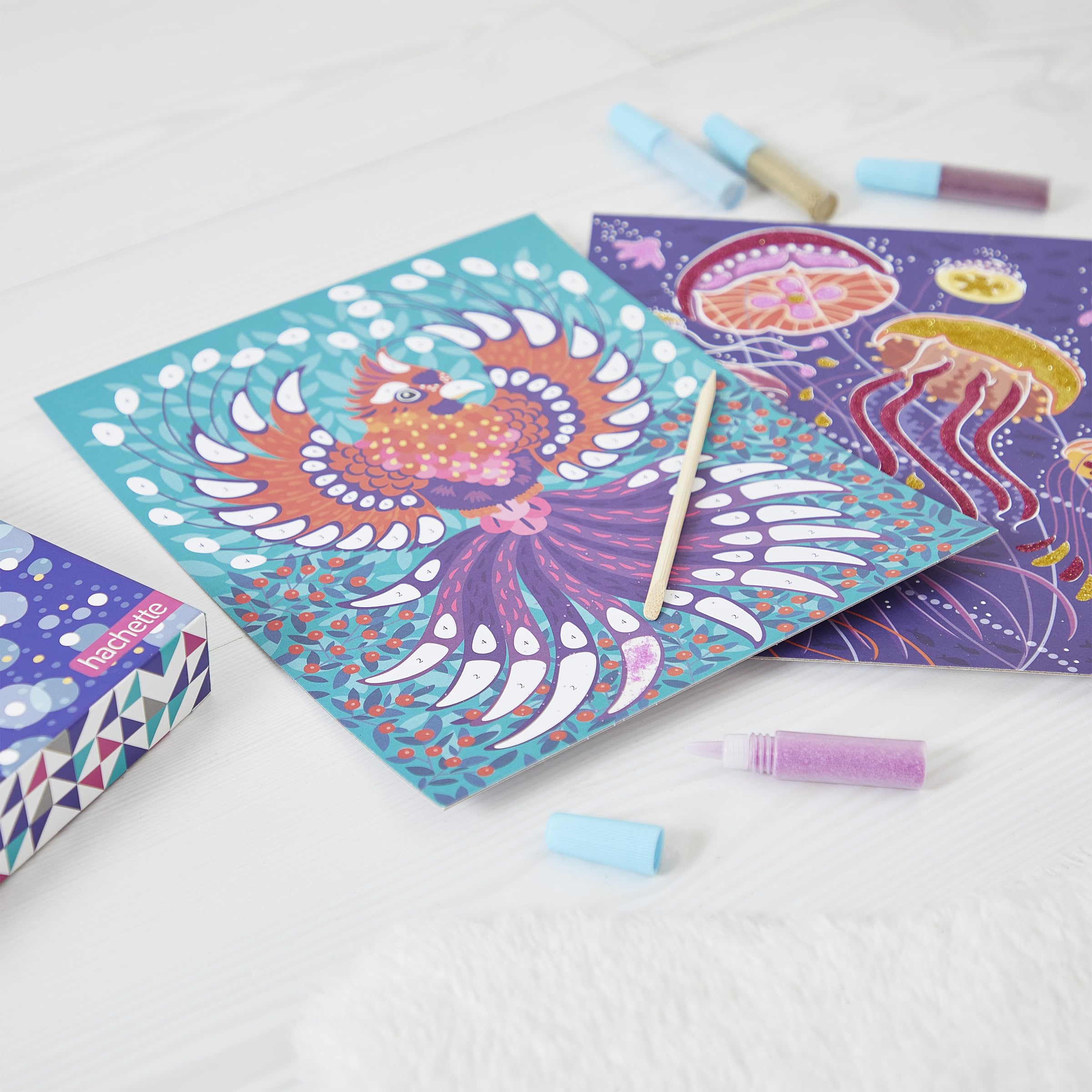 Janod Sparkling Glitter and Sand Animals - Children's Craft Activity Kit 3