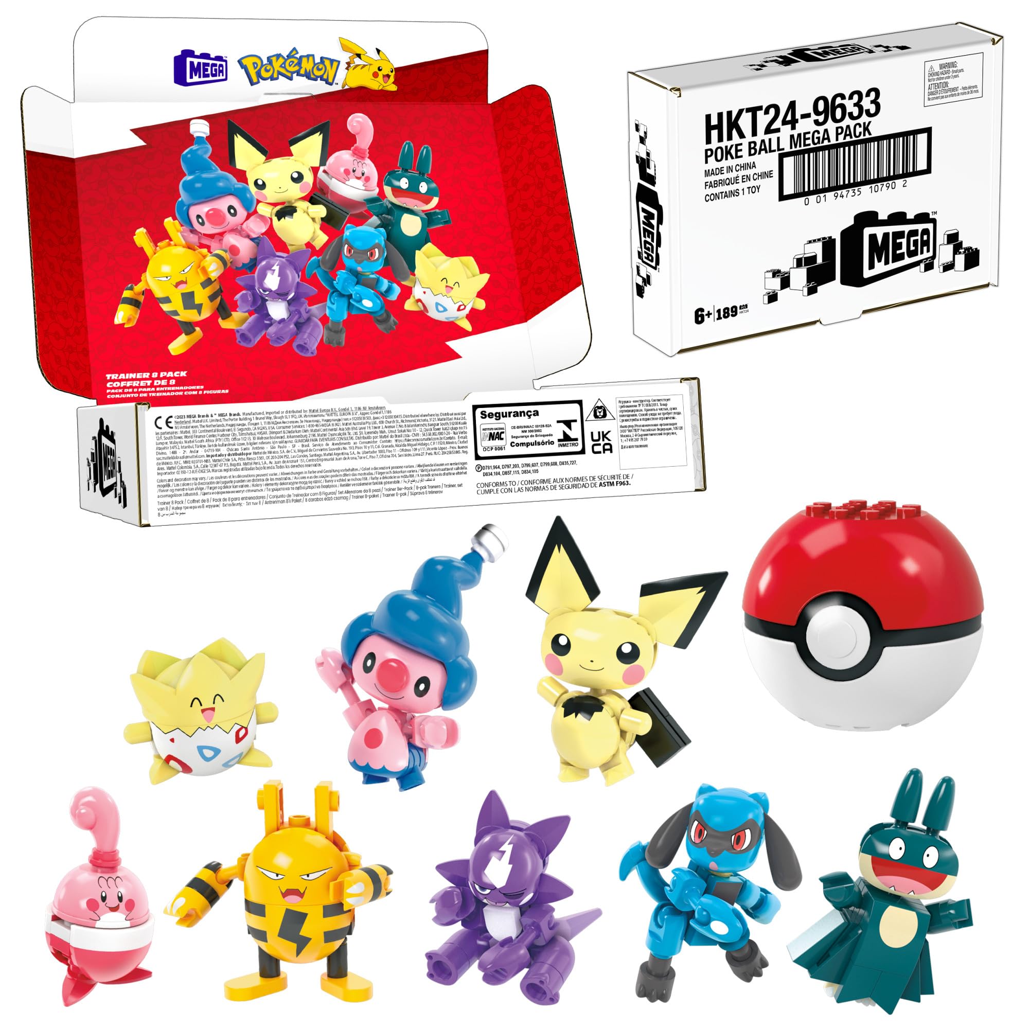 MEGA Pokémon Trainer 8-Pack Building Set with 189 Pieces - Ages 6+ 5