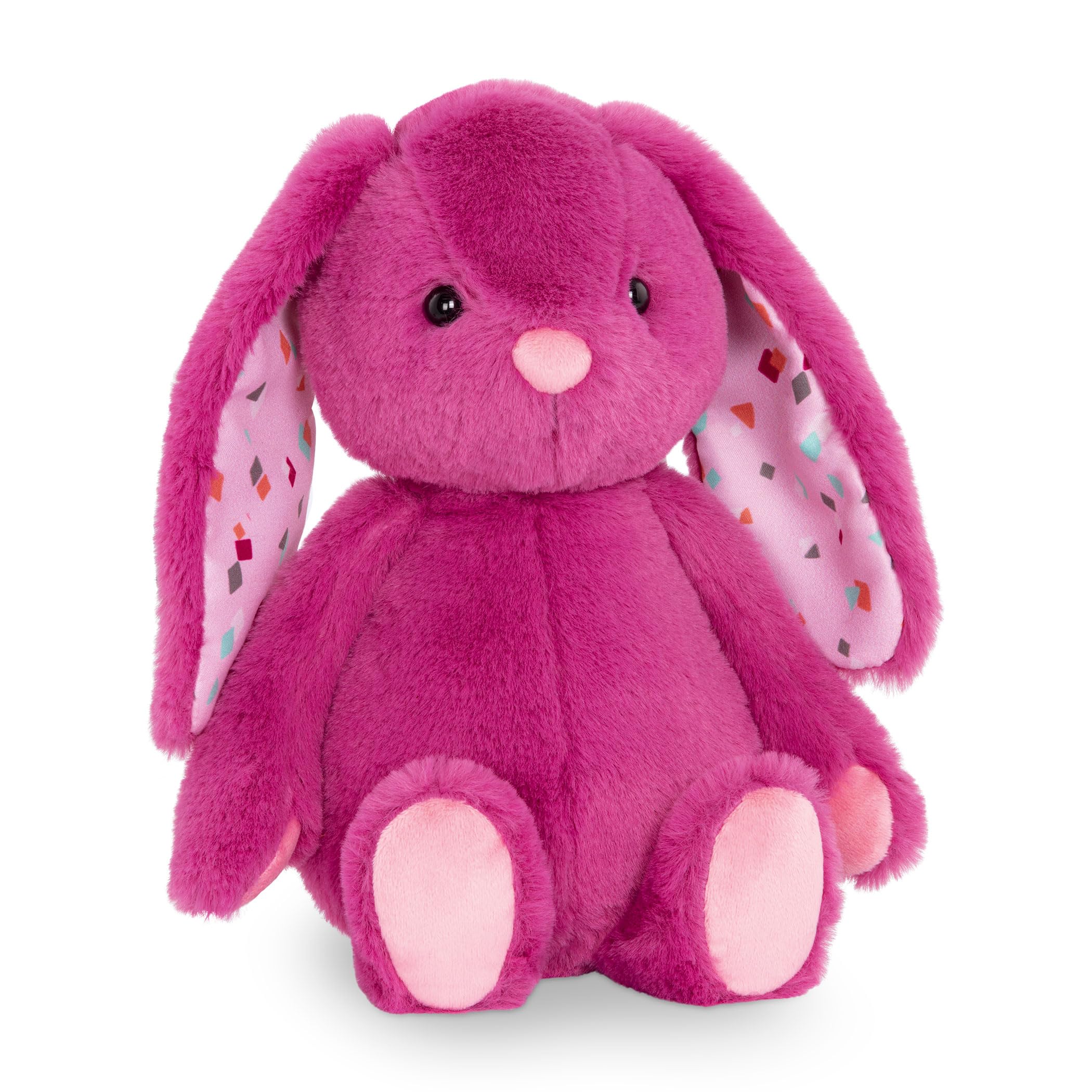 B. Toys Happy Hues Plush Bunny - Super Soft Stuffed Animal for Babies & Toddlers - Plumberry Pink