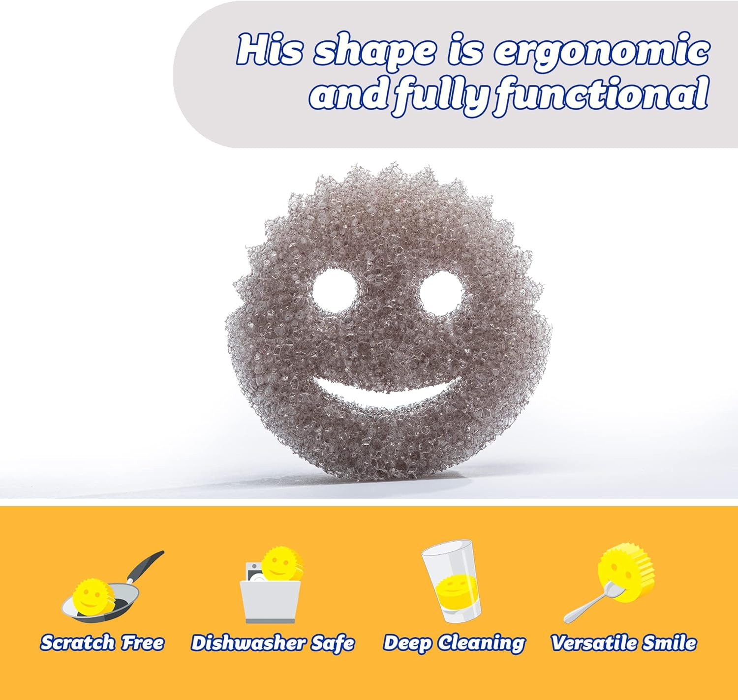 Scrub Daddy – SDSTGY FlexTexture Reinigungsschwamm für Küche und Haushalt 6
