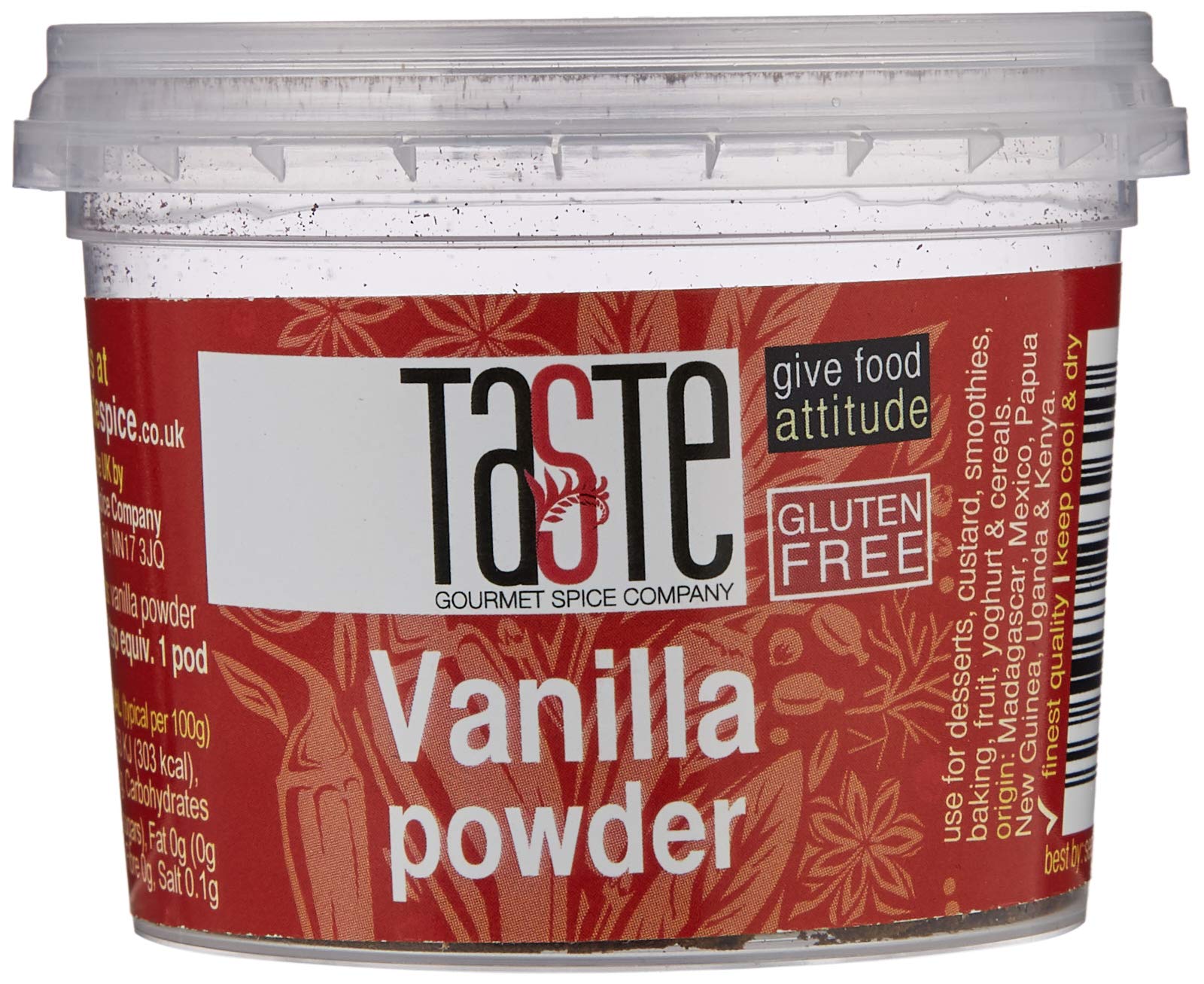 Gourmet Spice Company Vanilla Powder - Concentrated Flavour | 10g Pot | Vegetarian