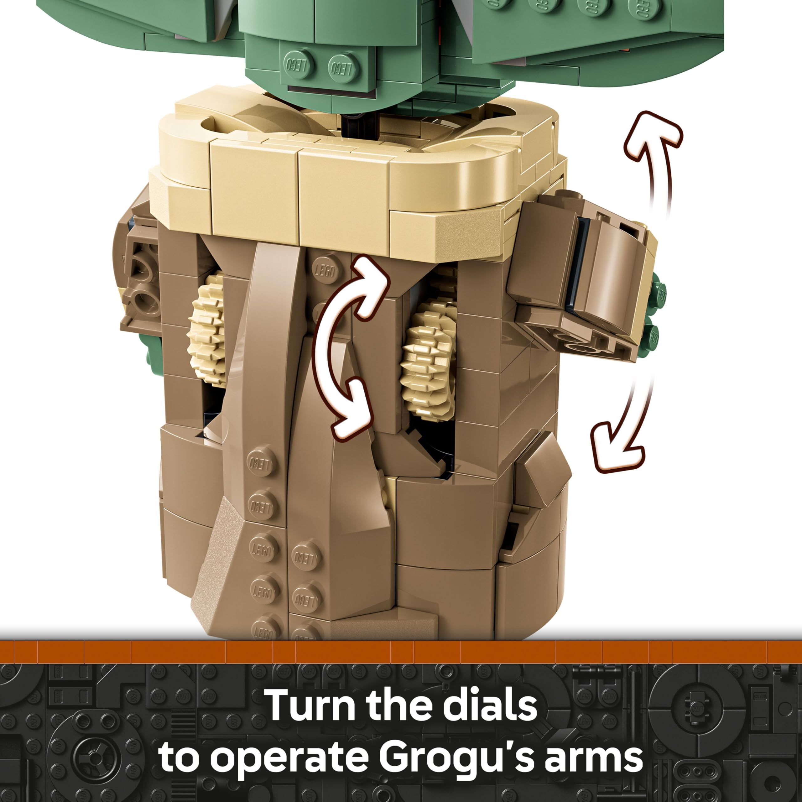 LEGO Star Wars 75403 Grogu with Hover Pram Building Toy Set - Buildable Display Model for Kids 10+ 4