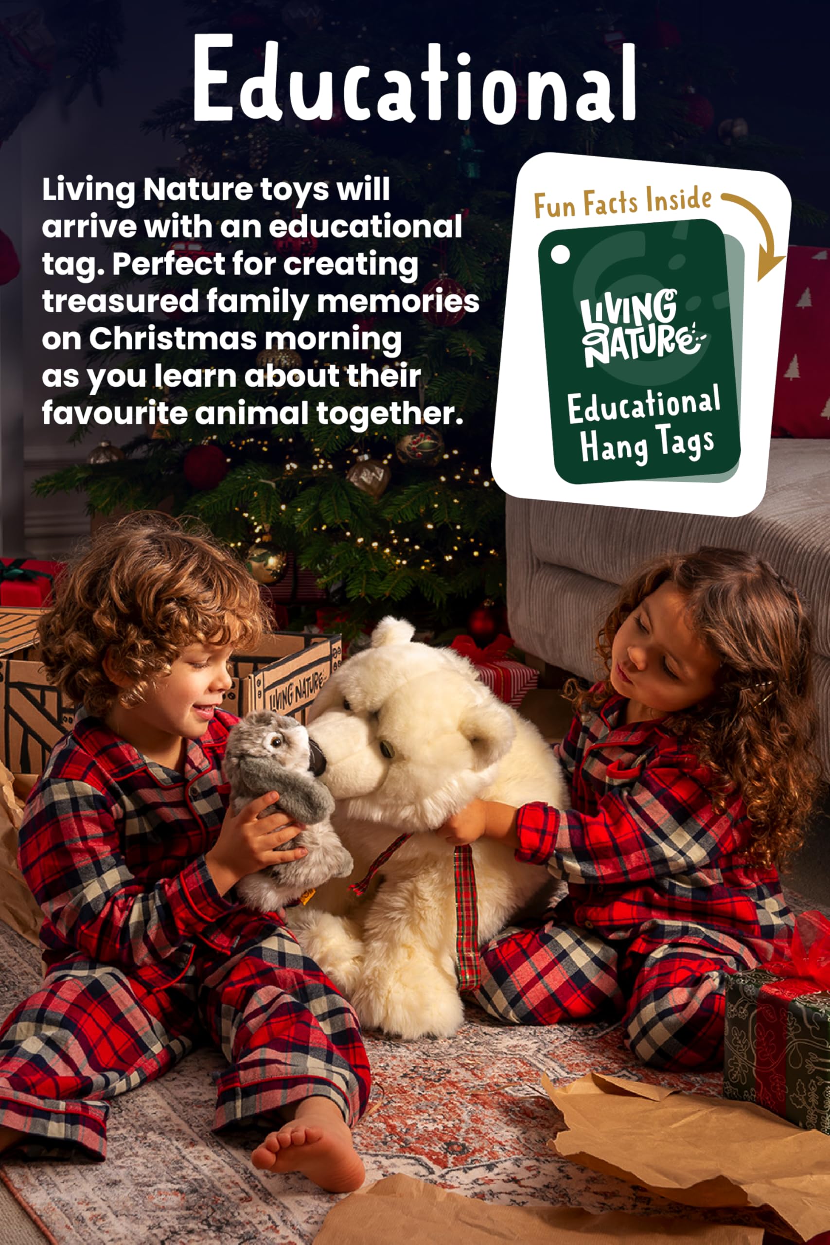 Living Nature Brown Sitting Lop Eared Rabbit - Realistic Plush Toy for All Ages 4