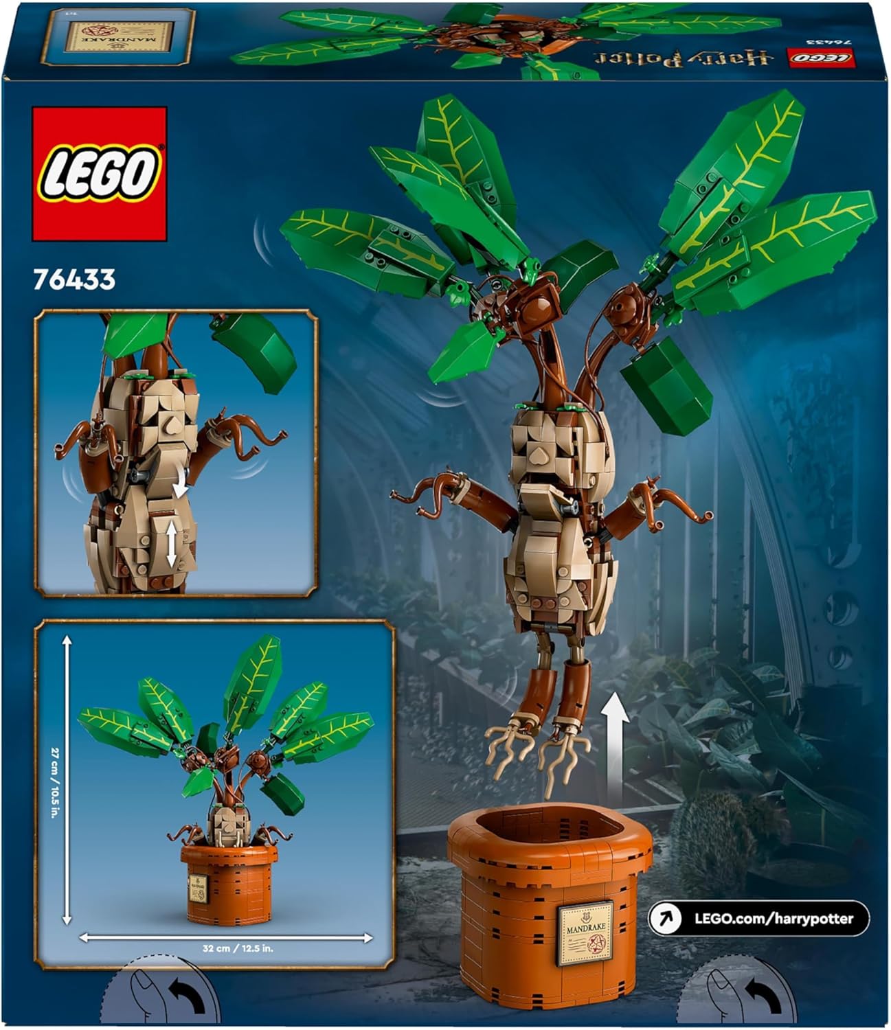 LEGO Harry Potter Mandrake Plant Toy - Buildable Magical Creature Display Set for Ages 10+ 3