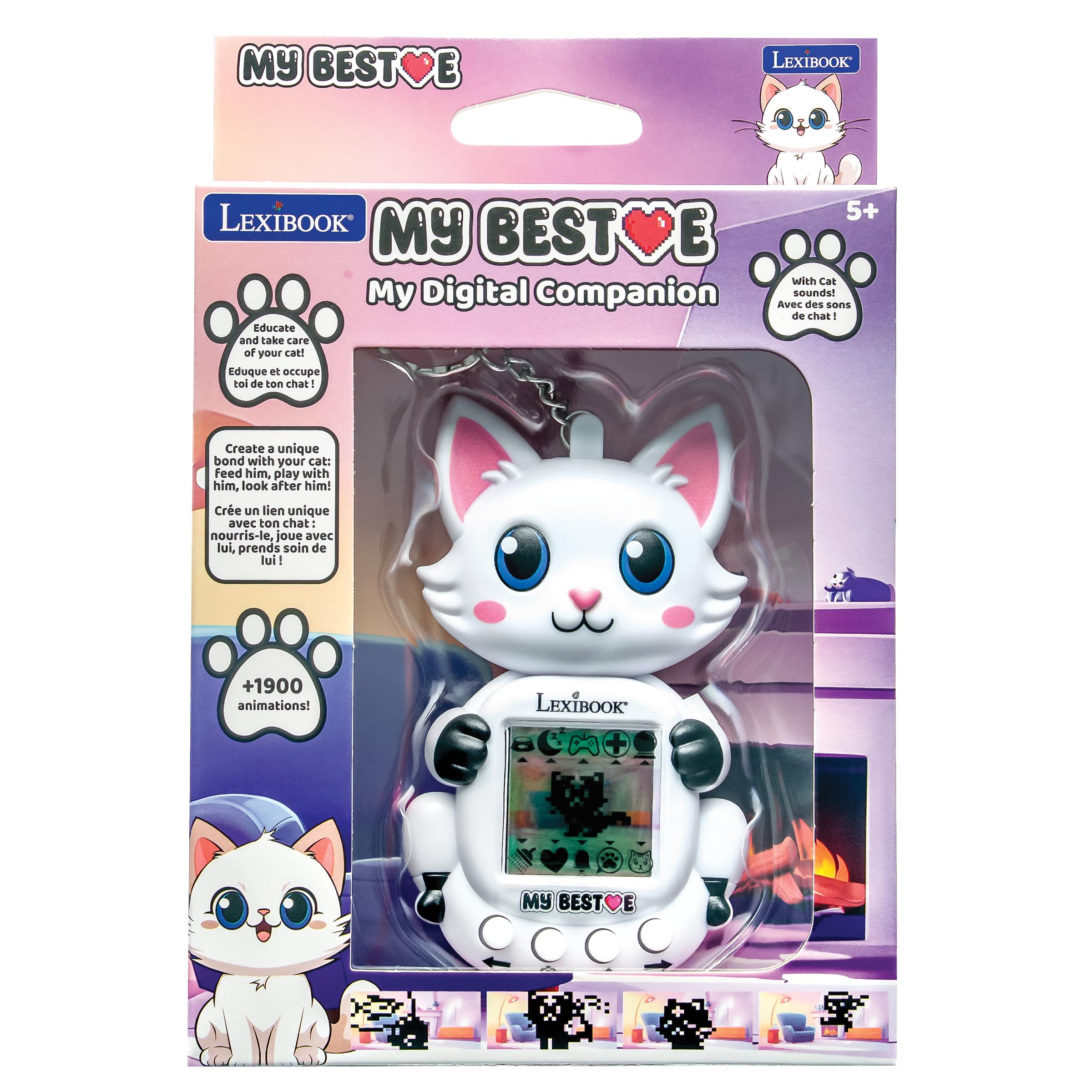 LEXIBOOK My Best-E® Chat Console JLMBCAT | LCD Screen | Keychain Attachment | Ages 5+ 5