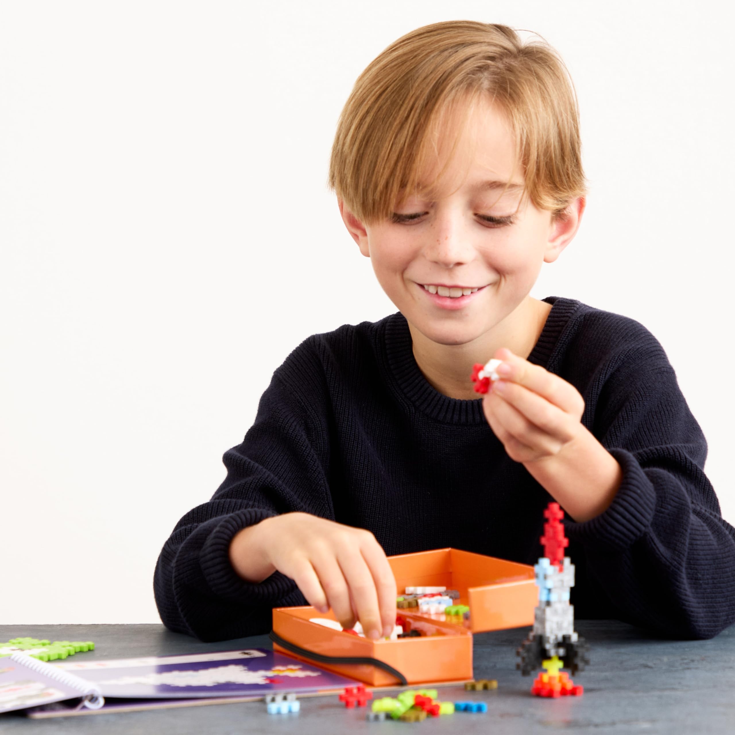 PLUS PLUS Puzzle by Number Activity Pad - 125-Piece Travel Building Set for Kids 5+