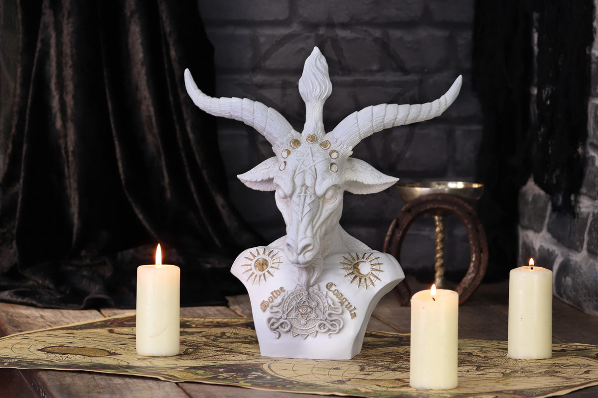Nemesis Now Baphomet Bust - White Resin Sculpture | 33.5cm Height 6
