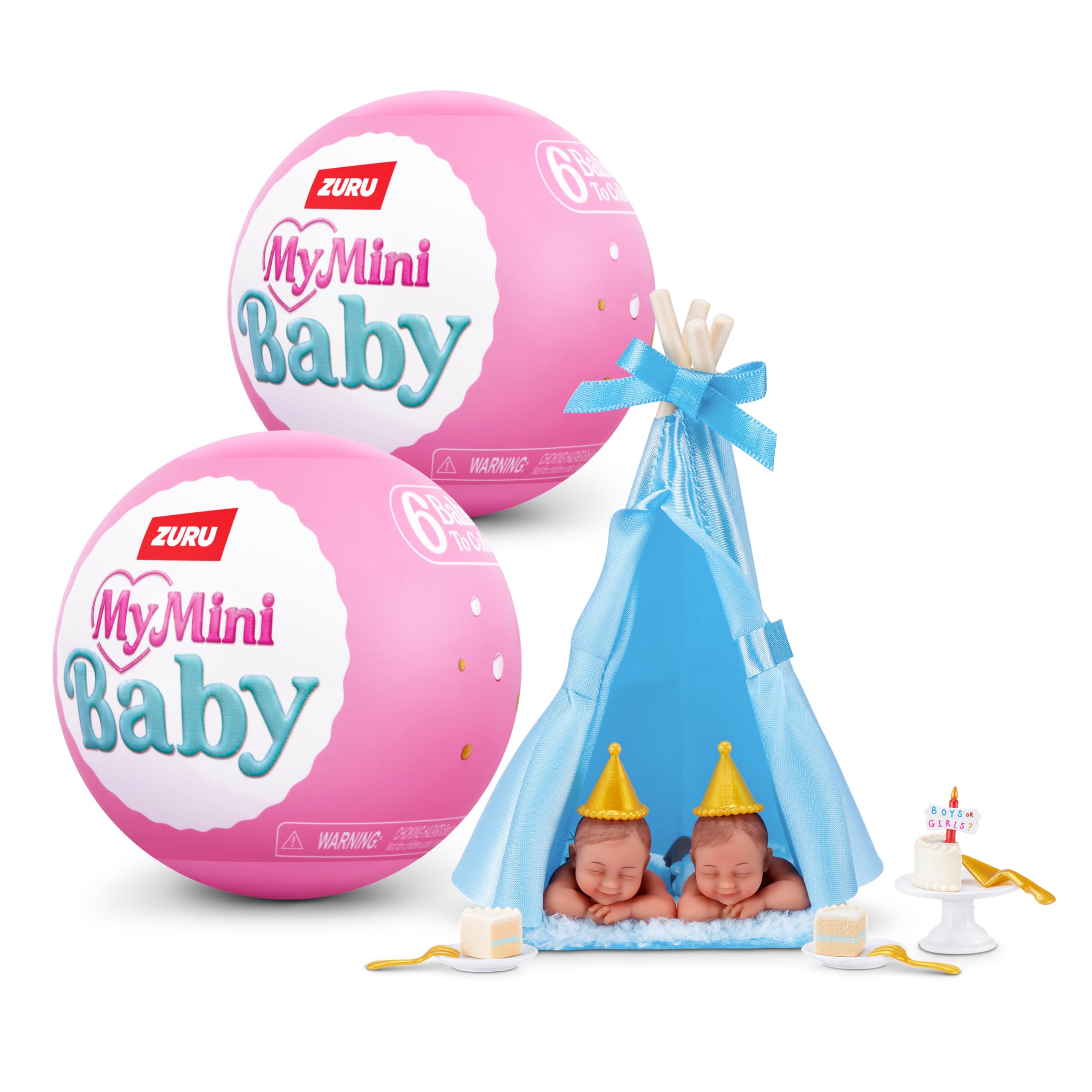 ZURU MY MINI Birthday Series 1 Mystery Capsule Playset - 2 Pack | Collectible Dolls