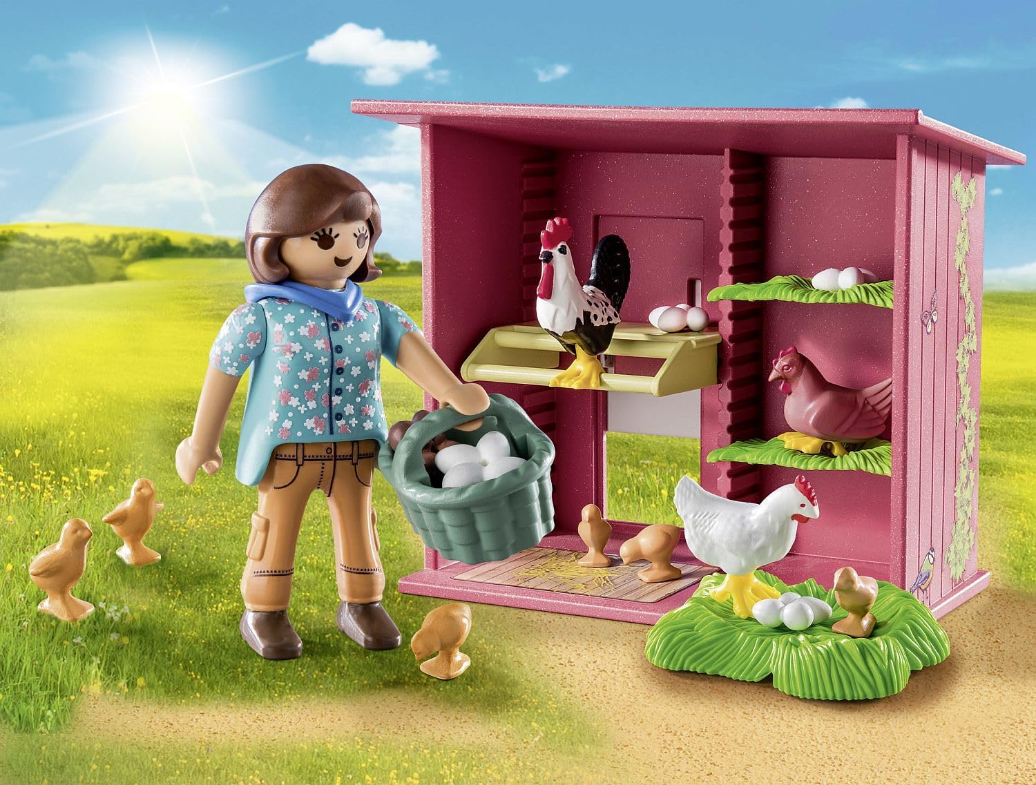 Playmobil 71308 Country Hen House with Chicken Family Playset - Farm Animal Toy for Ages 4+ 4