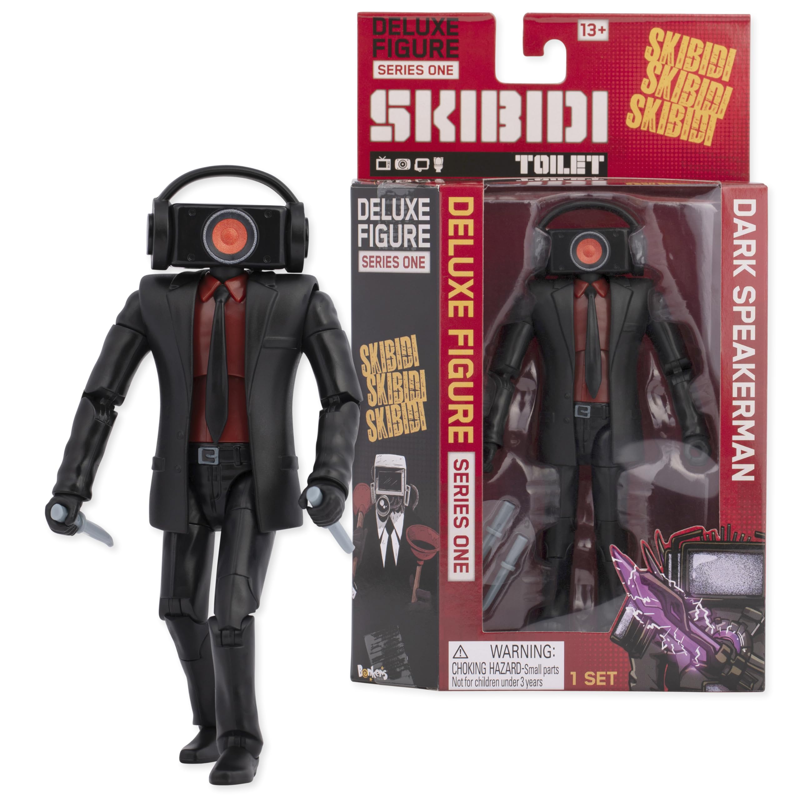 Skibidi Toilet Deluxe Figure - Dark Speakerman 6" Collector Series Action Figure