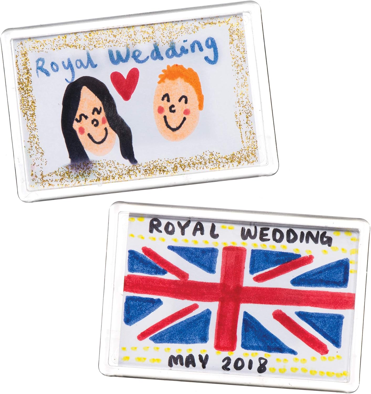 Baker Ross Design Your Own Magnet Kit - 6-Pack Transparent Magnets for Kids' Craft & Personalization 4