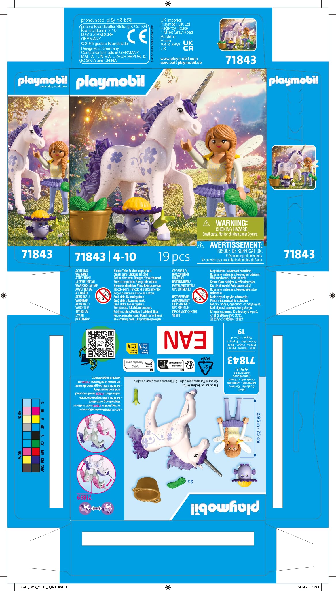 Playmobil | Magic Unicorns | Unicornio celeste con hada | Con detalles mágicos y accesorios intercambiables | Regalo perfecto para niños a partir de 4 años | 71841 2