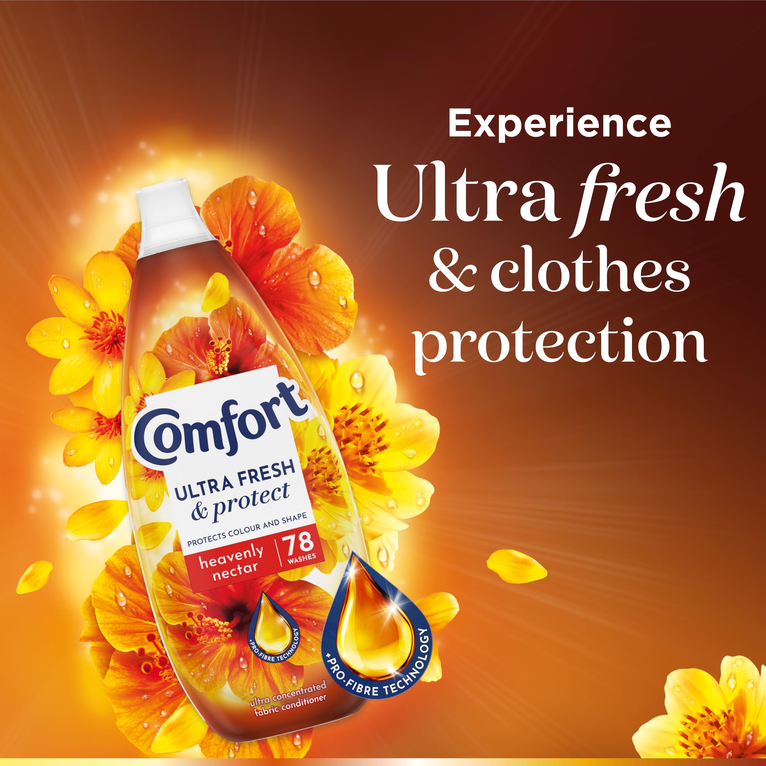 Comfort - Ultra Fresh & Protect Heavenly Nectar Liquid Fabric Conditioner