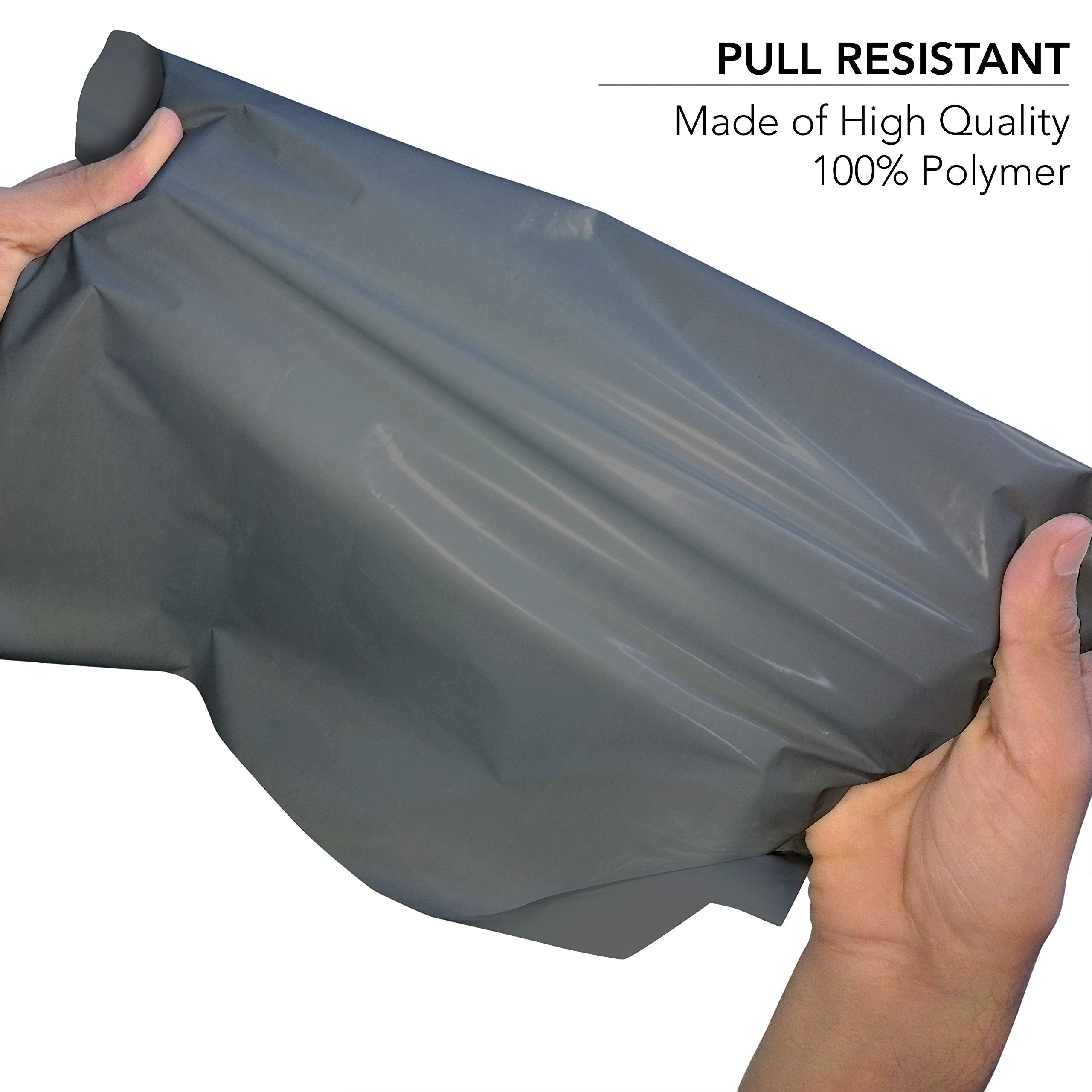 iSOUL Strong Grey Plastic Mailing Bags - 10 x 14 Inch, 100 Count | Water Resistant 5