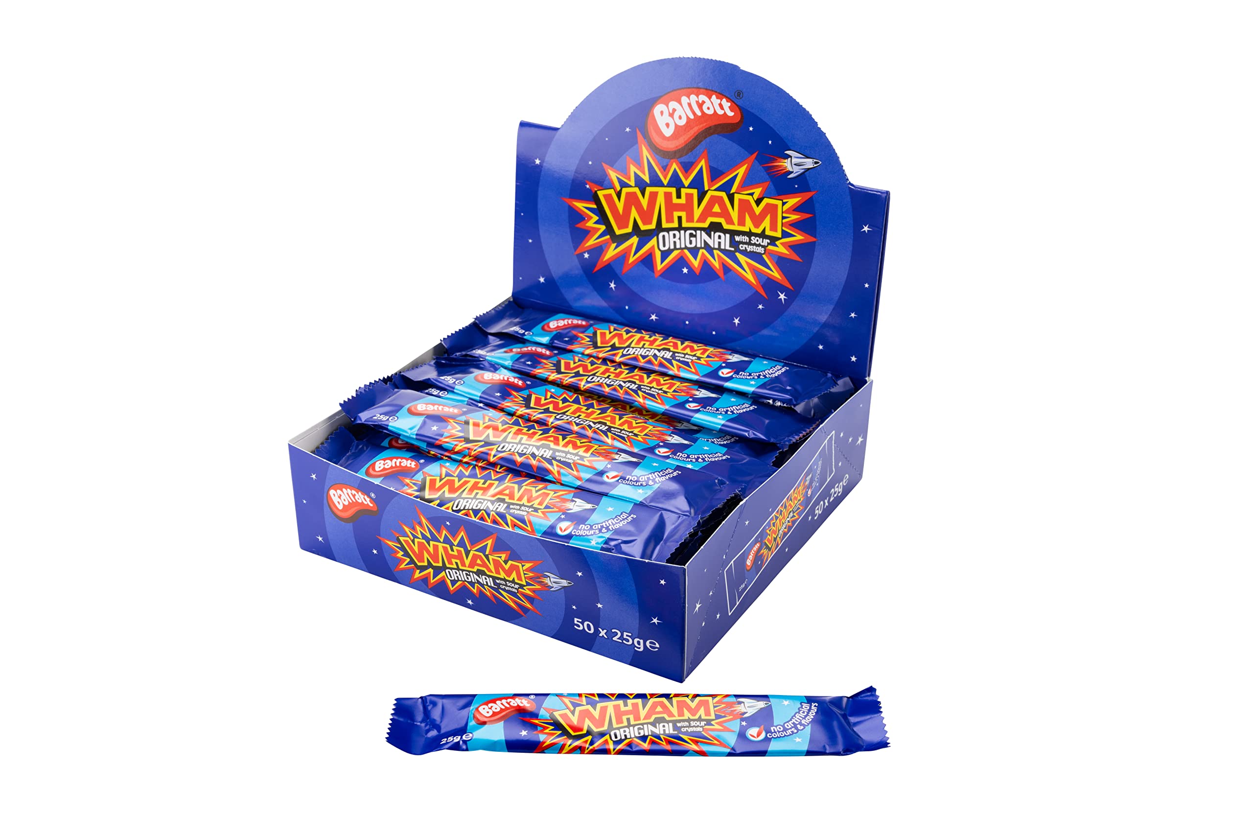 Wham Wham Bar Retro Flavour Sweets - 50 Piece Sealed Box