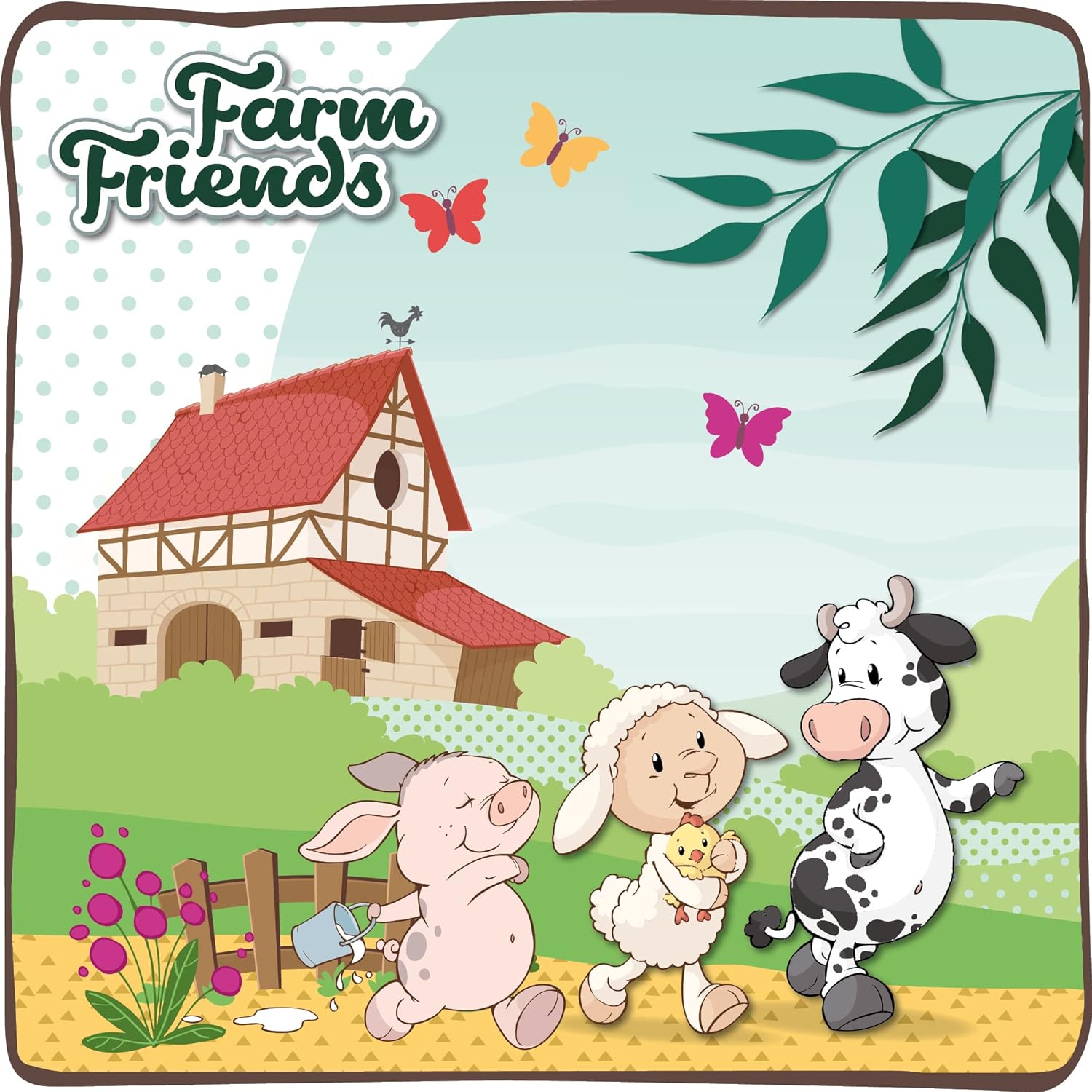 NICI Pigwick Soft Toy - 22 cm Pink Plush Pig from Farm Friends Collection 4