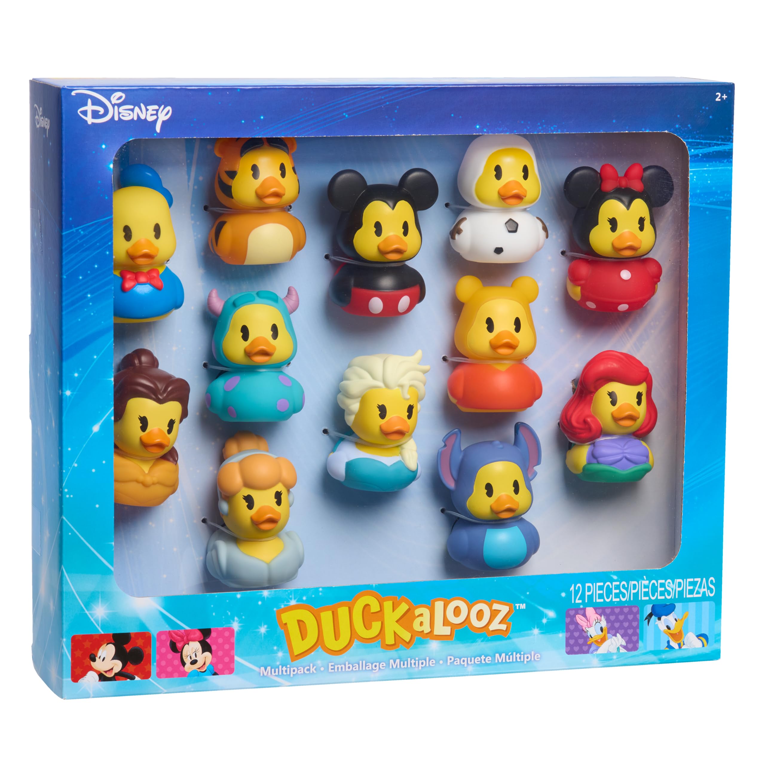 Just Play Disney Duckalooz 12-Pack Novelty Toy Figures | 2.75-Inch Plastic Ducks | Ages 2+