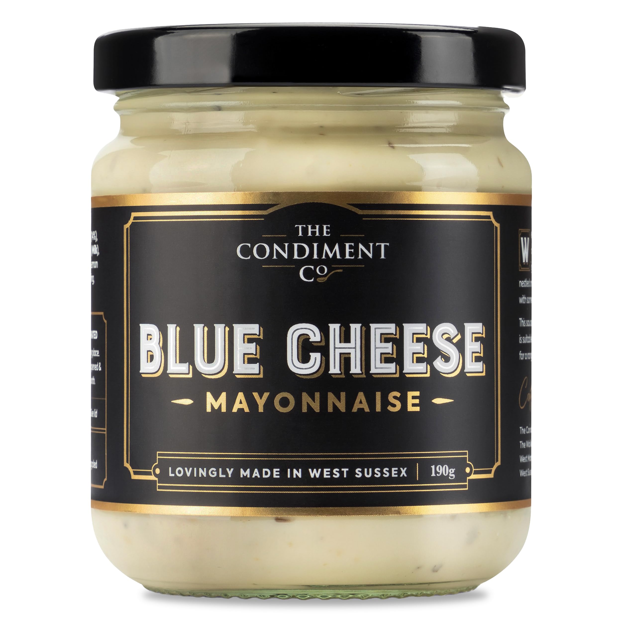 The Condiment Company Blauschimmelkäse-Mayonnaise 190 g – Cremige Stilton- und Cambozola-Mayonnaise