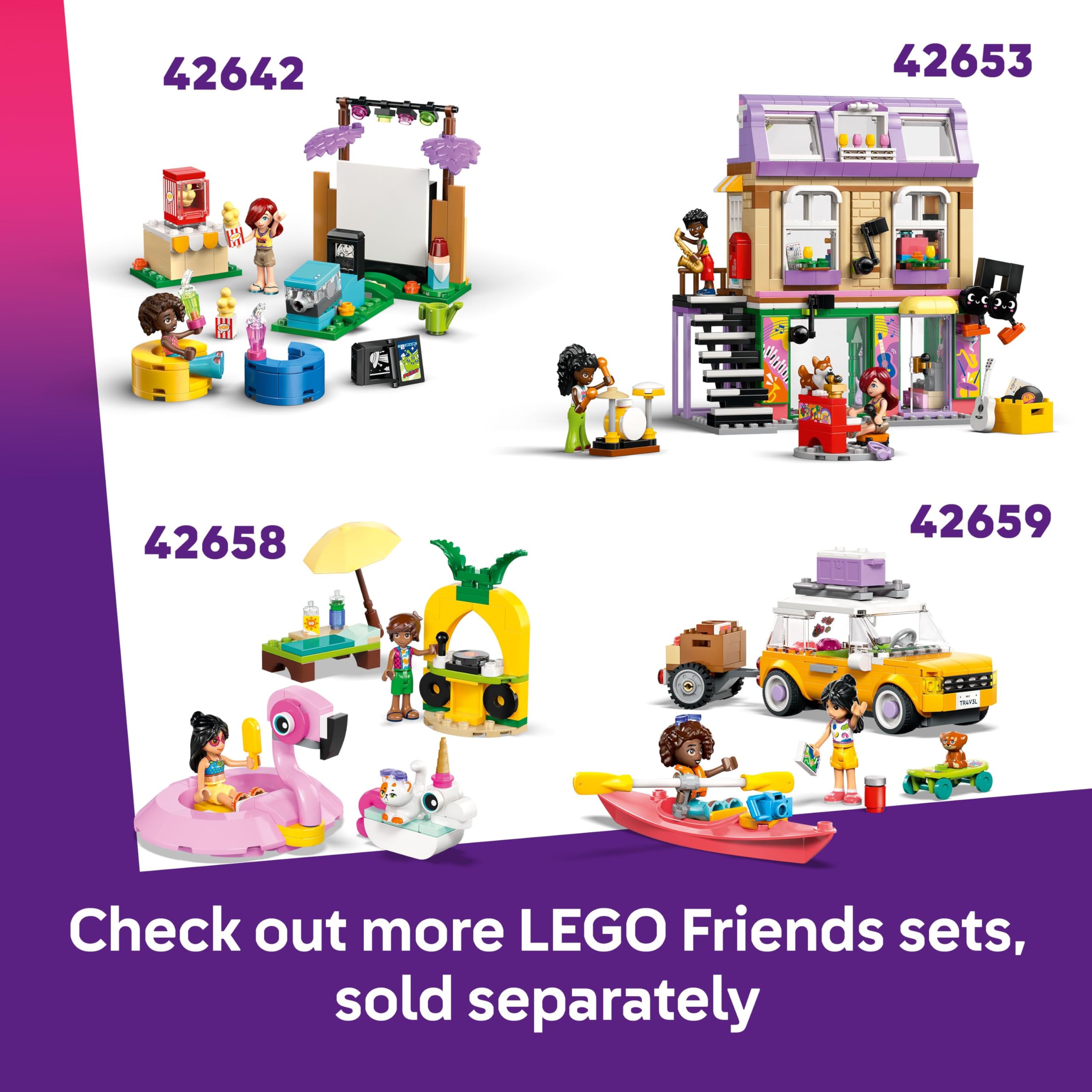 LEGO Friends Panda Sanctuary Animal Care Playset with Tree House, Quad Bike, 2 Mini Dolls & 3 Panda Figures - 243 Pieces 3