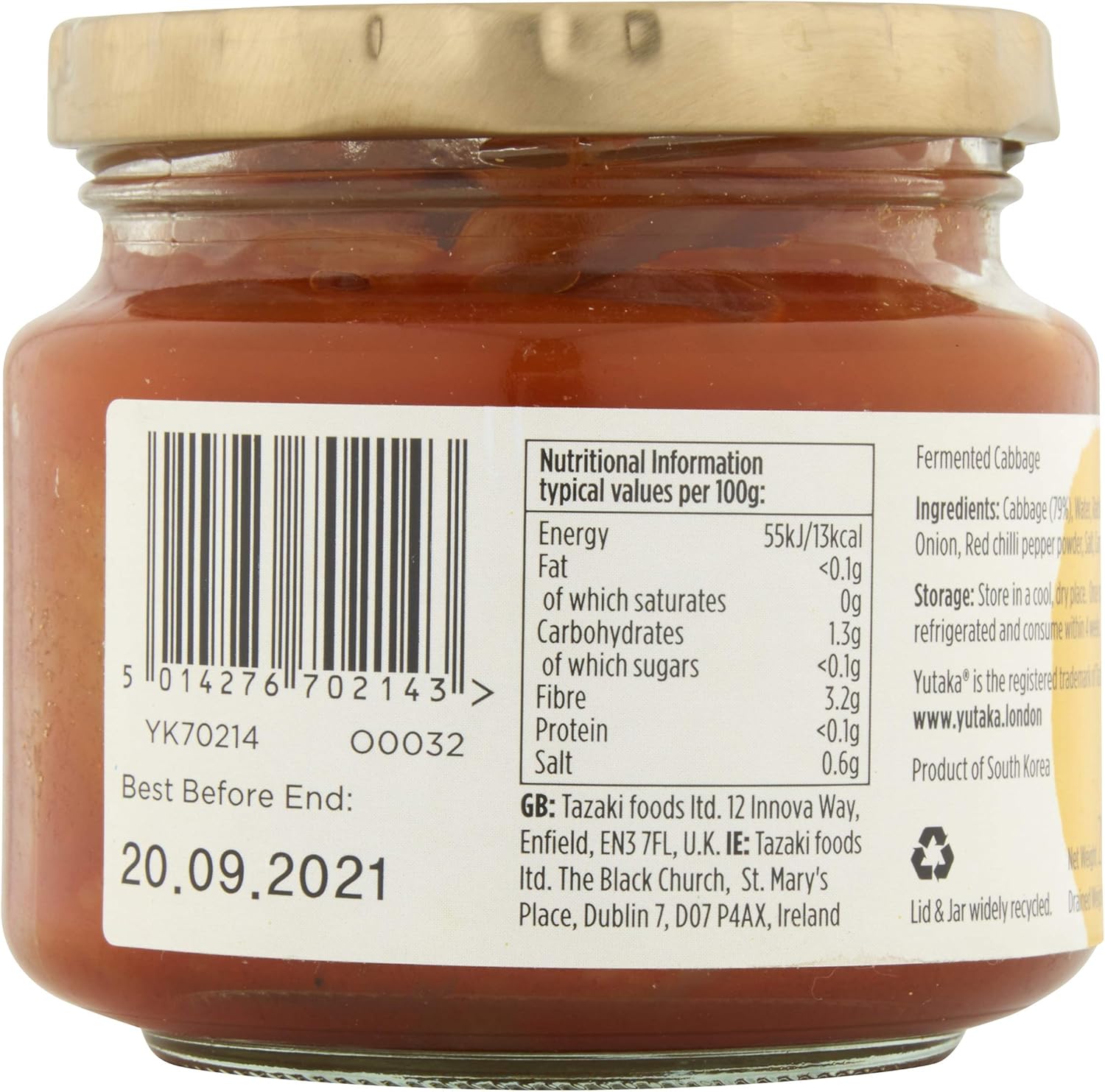 Yutaka - Korean Kimchi 180g 6