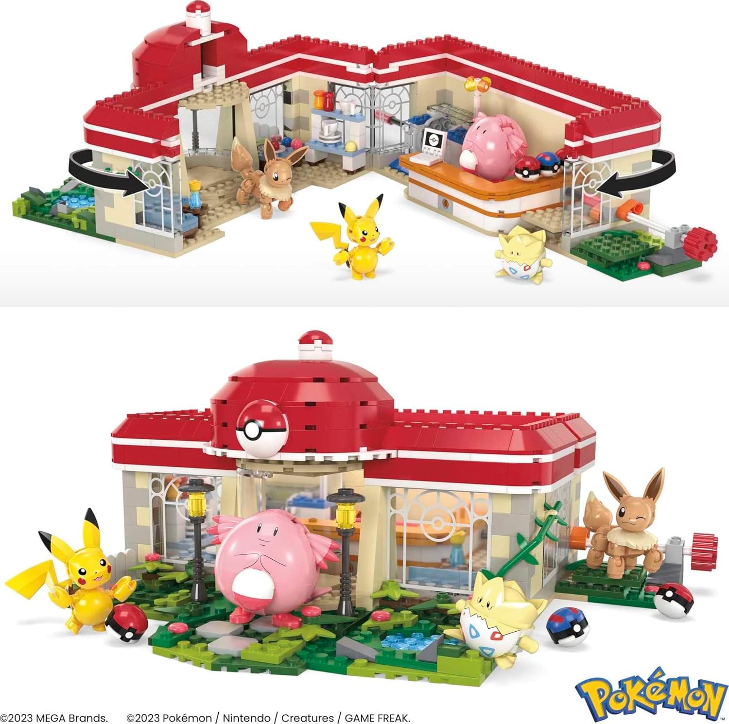 MEGA Pokémon Action Figure Building Set - 648-Piece Forest Pokémon Center with Motion Brick 5