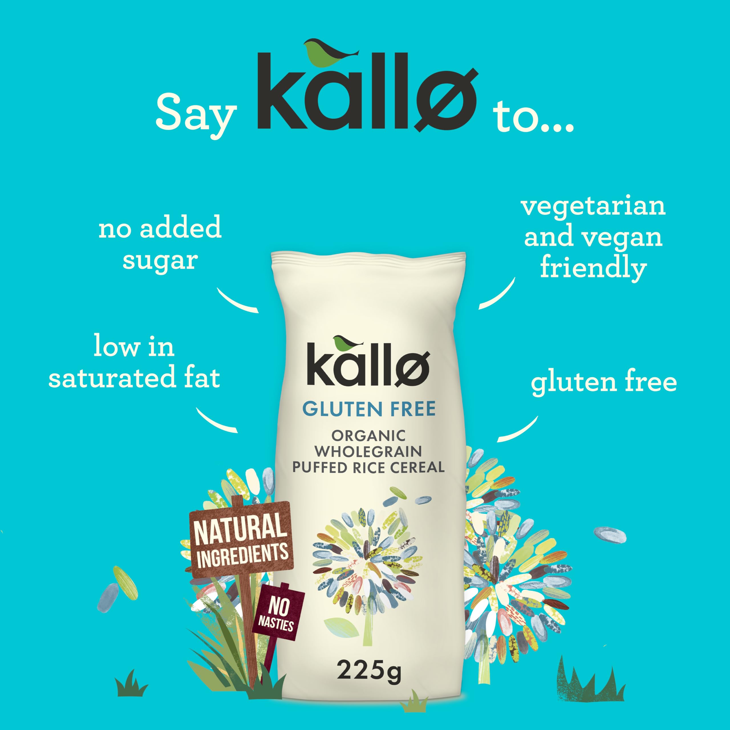 Kallo Gluten Free Organic Wholegrain Puffed Rice Cereal, 225g 5