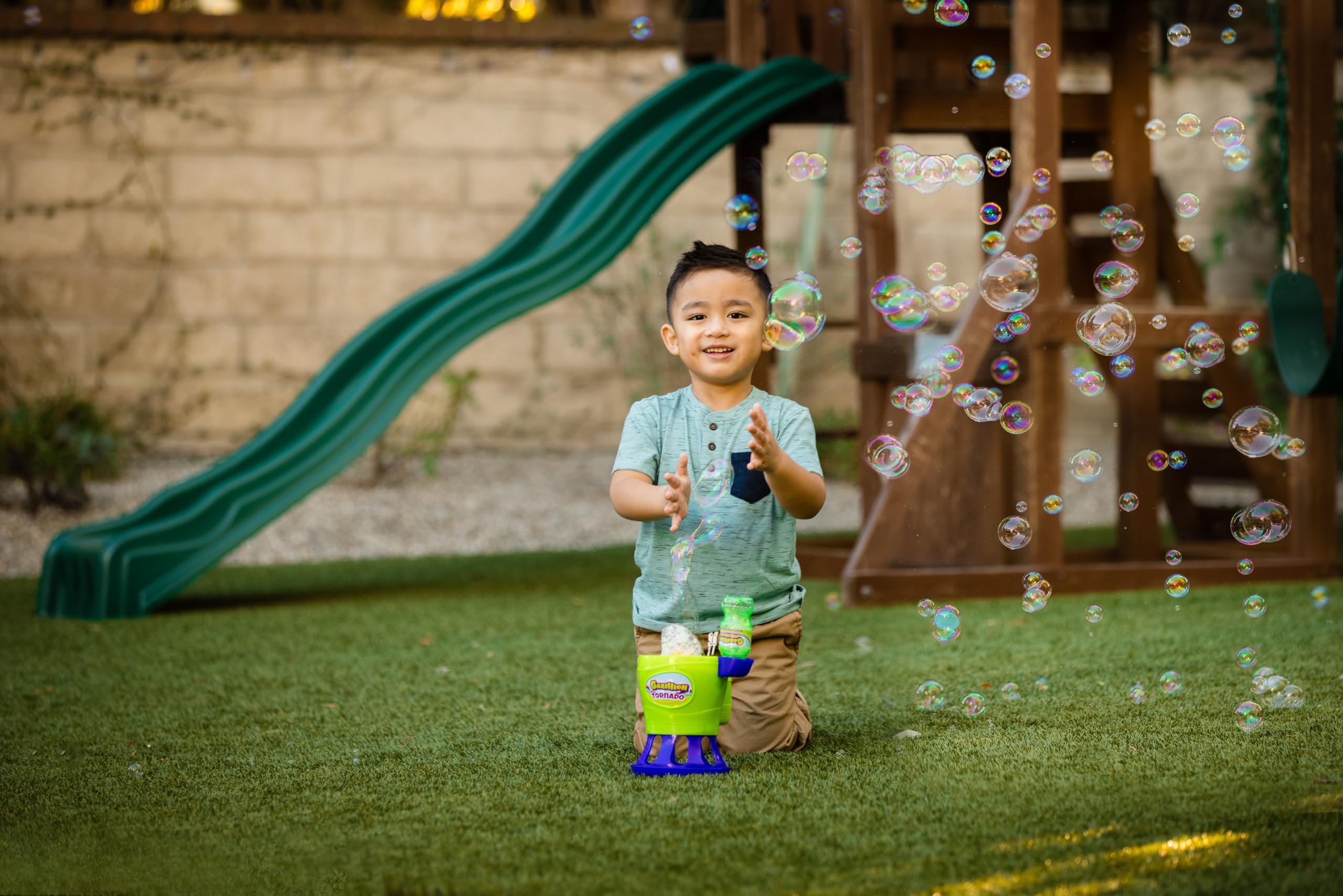 Gazillion Tornado Bubble Toy - Non-Stop Bubble Action | Ages 3+ | Includes 4 oz Solution