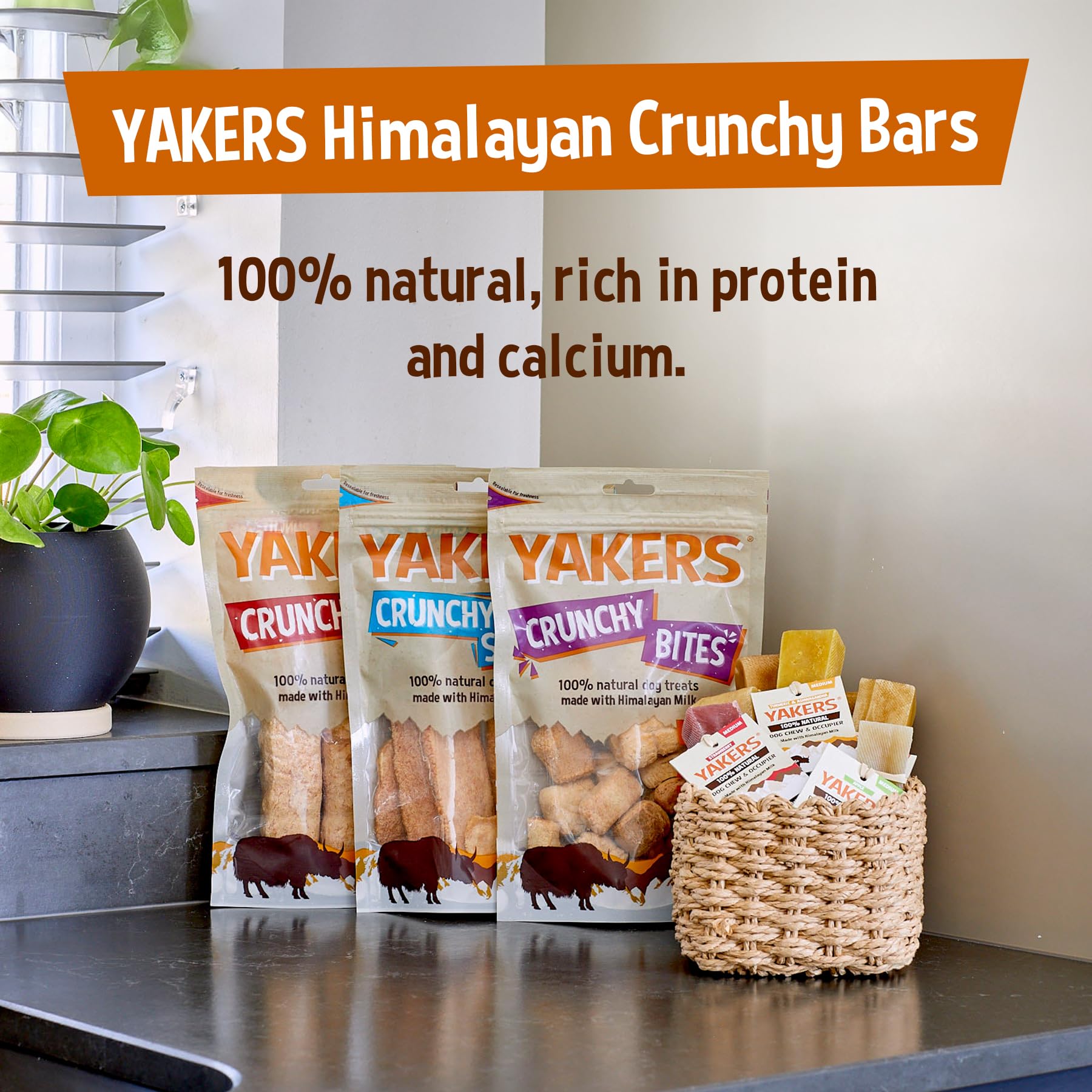 Yakers Strawberry Dog Chew Medium - 100% Natural Protein & Calcium | Durable Chew 9
