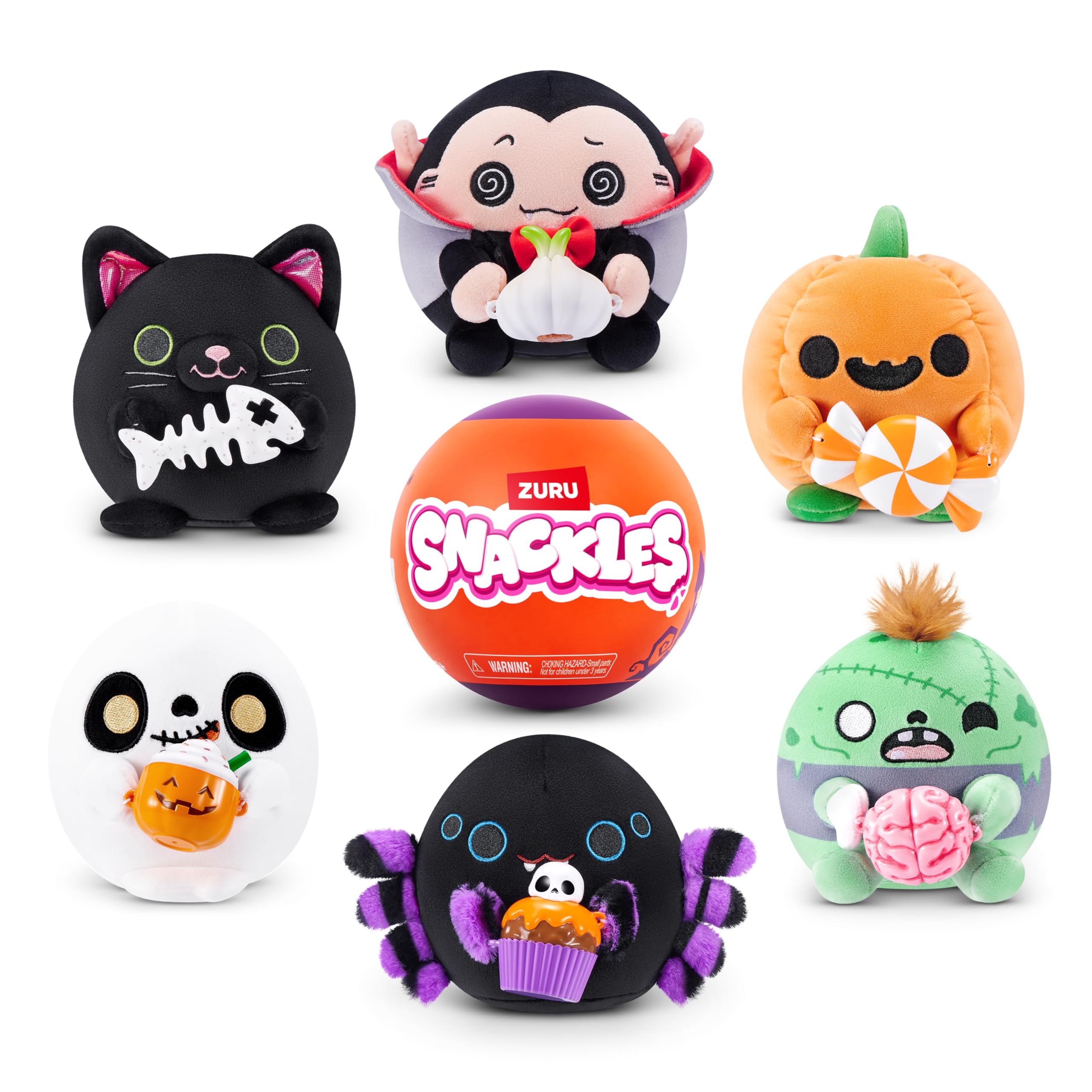 Snackles 5-inch Halloween Series 1 Plush by ZURU - Soft Cuddly Doll with Favorite Treat 4
