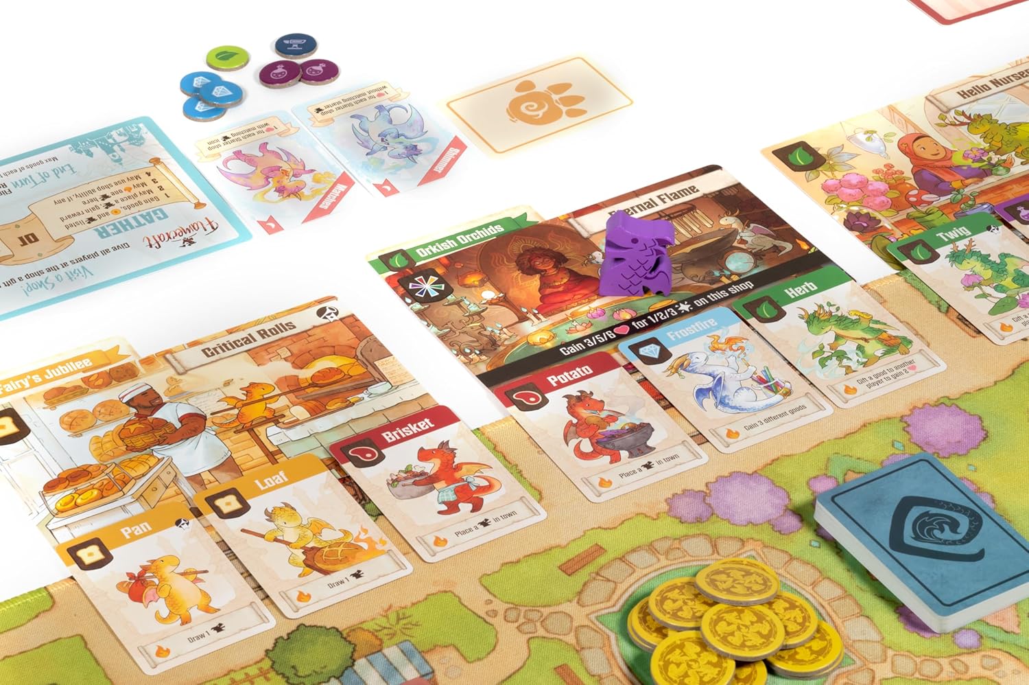 Lucky Duck Games Flamecraft Board Game | English Version | Strategy Worker Placement Game 4